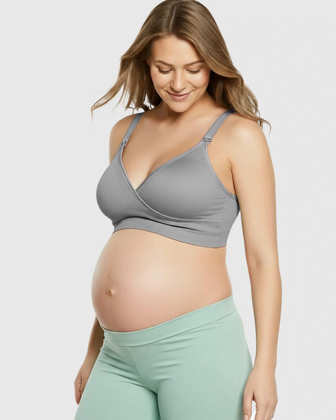 Bump Society – The Nursing Collection: Seamless Front-Open Soft Stretch Nursing Bra