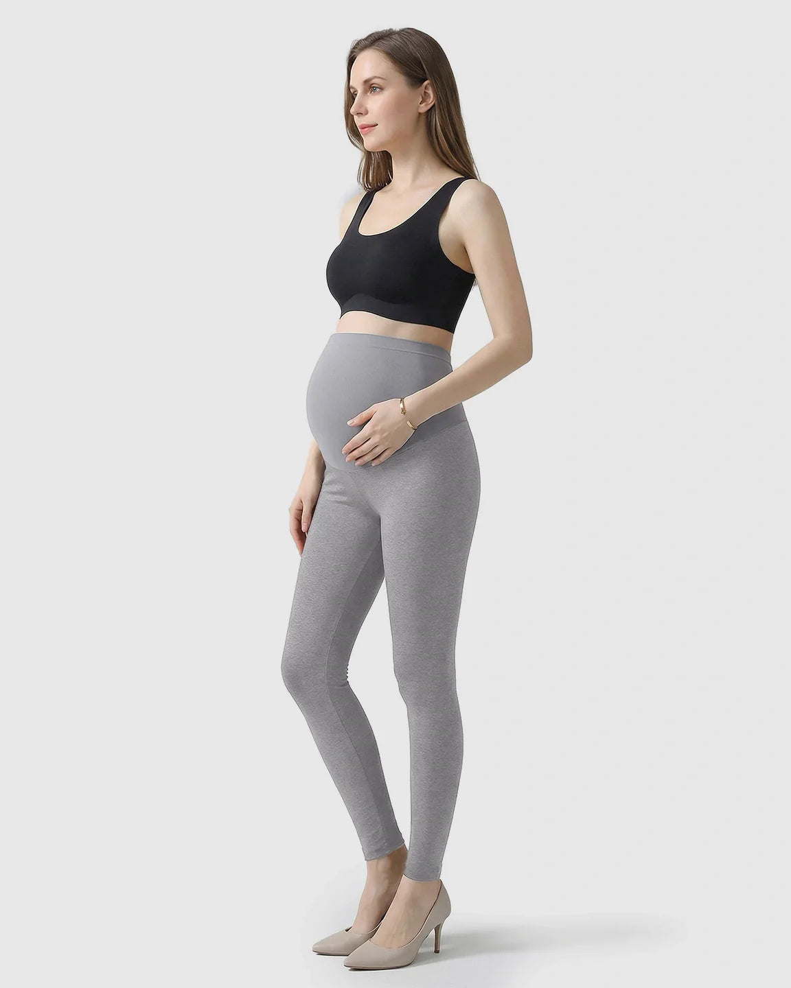 Bump Society – The Support Collection: High-Waist Belly Support Maternity Leggings