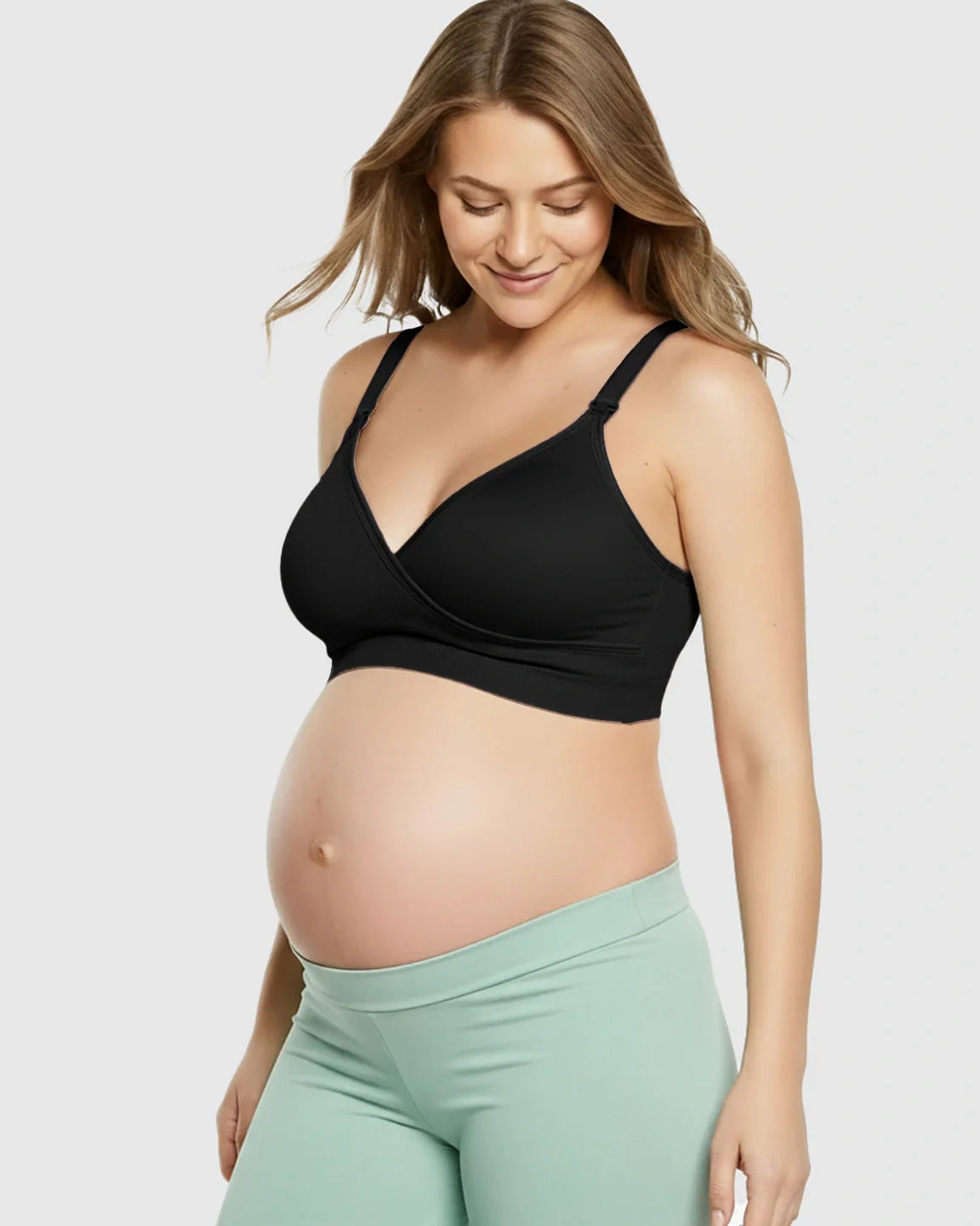 Bump Society – The Nursing Collection: Seamless Front-Open Soft Stretch Nursing Bra