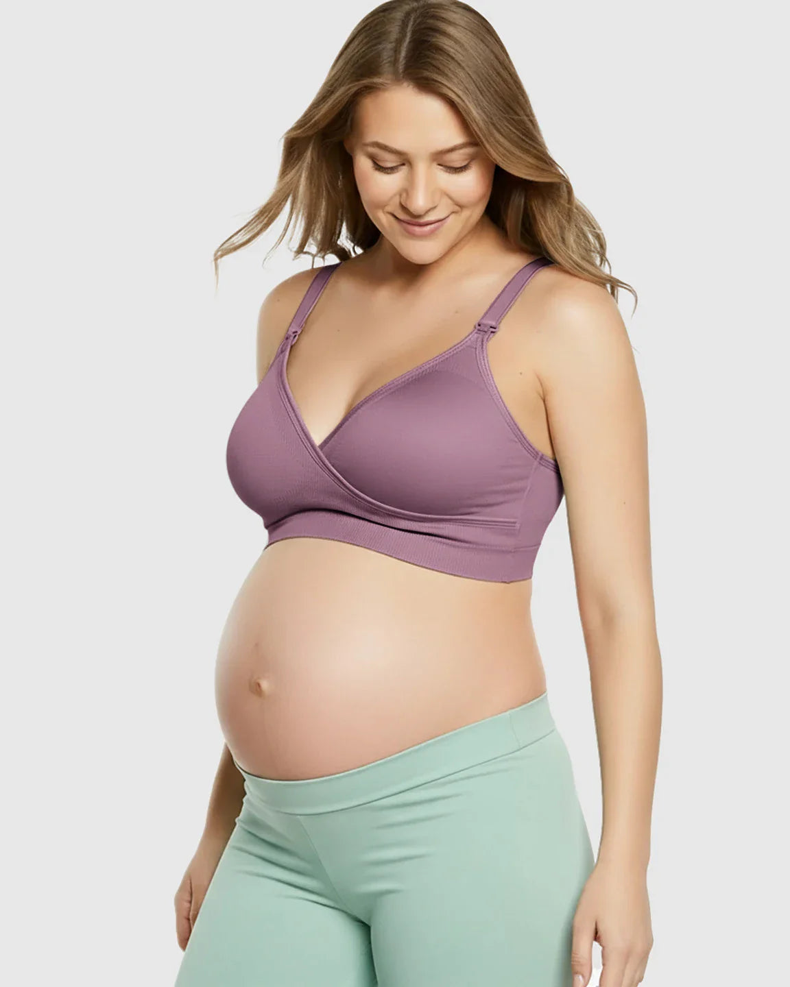 Bump Society – The Nursing Collection: Seamless Front-Open Soft Stretch Nursing Bra