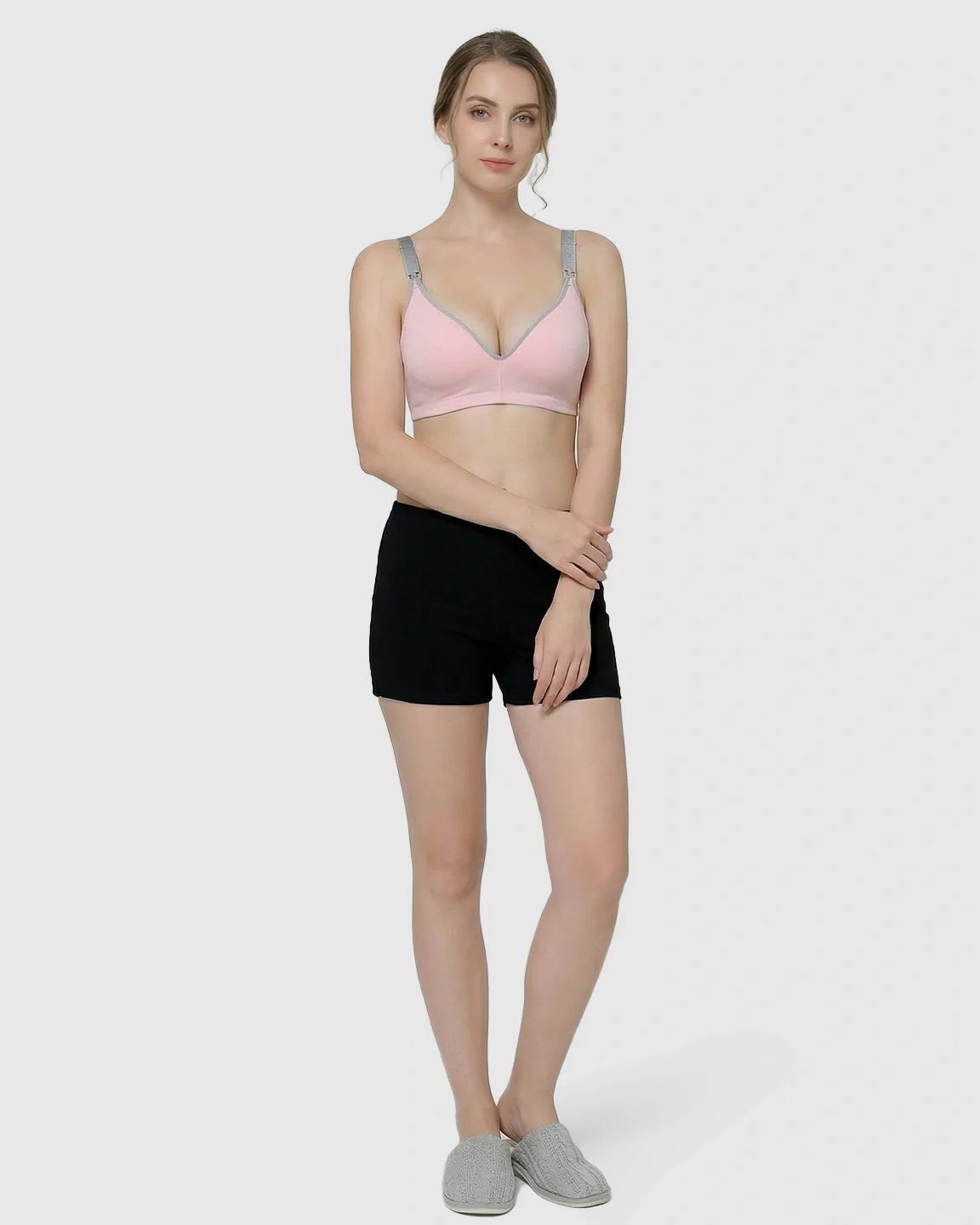 Bump Society – The Nursing Collection: Front-Open Cotton Nursing Bra