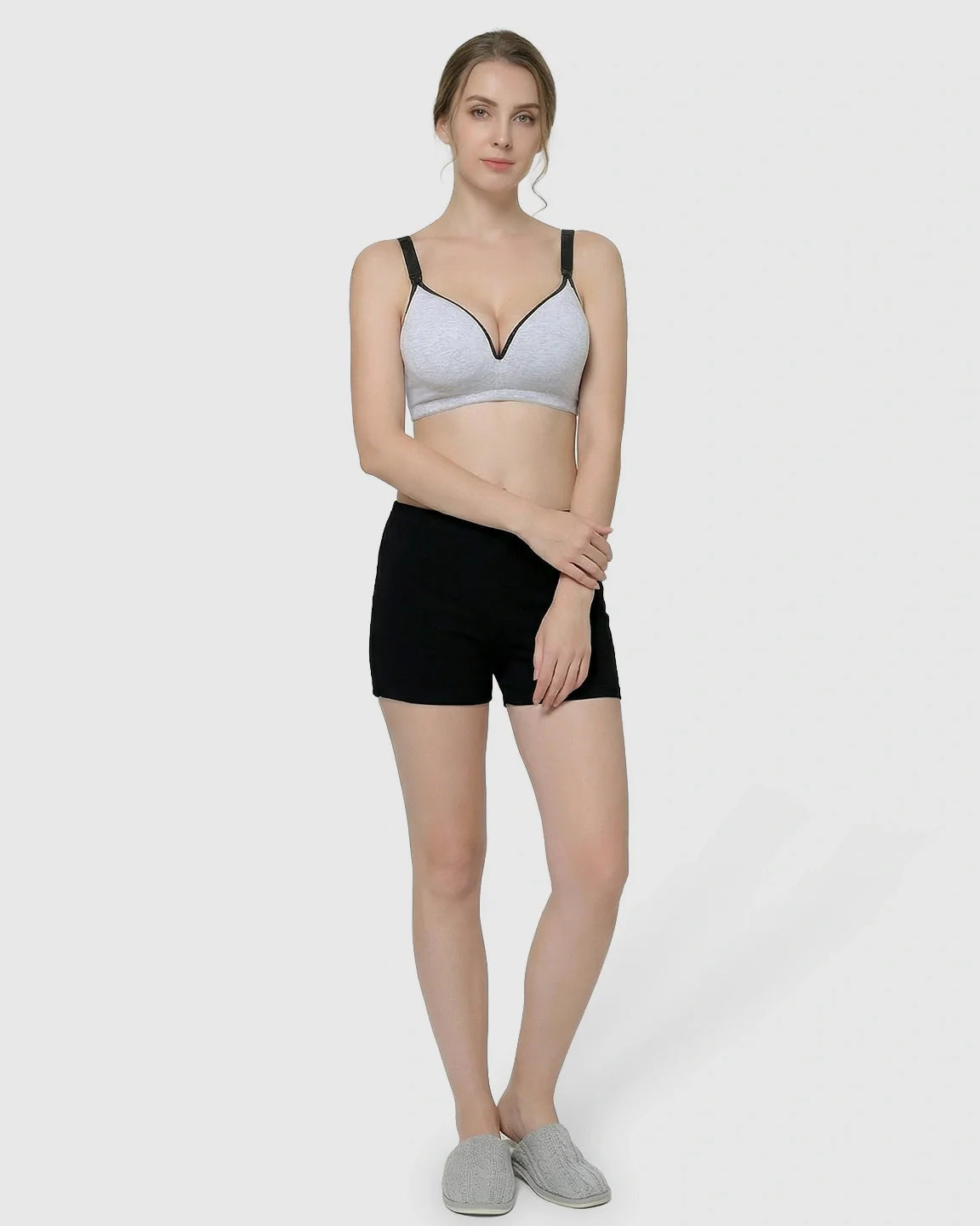 Bump Society – The Nursing Collection: Front-Open Cotton Nursing Bra