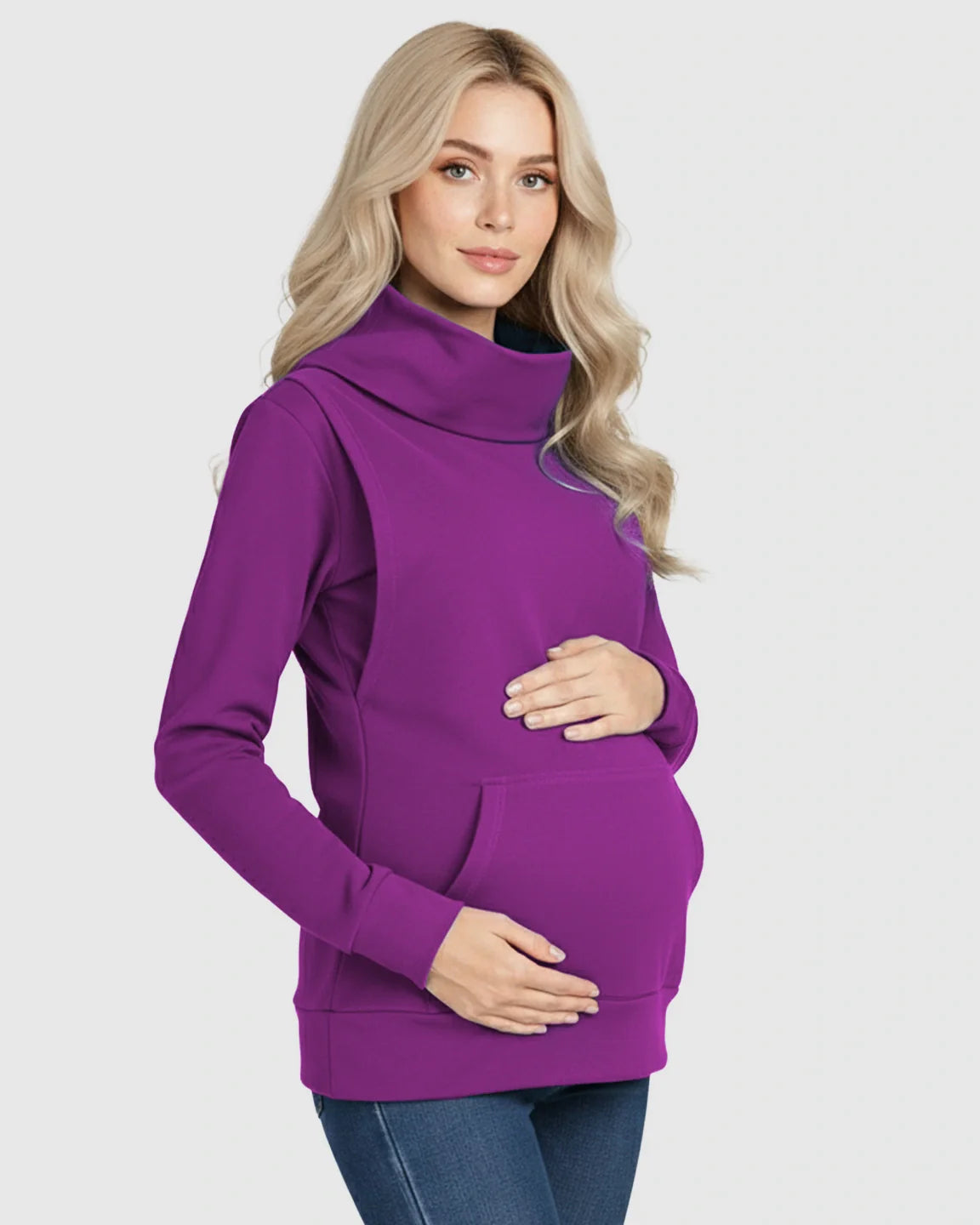 The Nursing Collection: High Cowl Neck Stylish Maternity Nursing Top