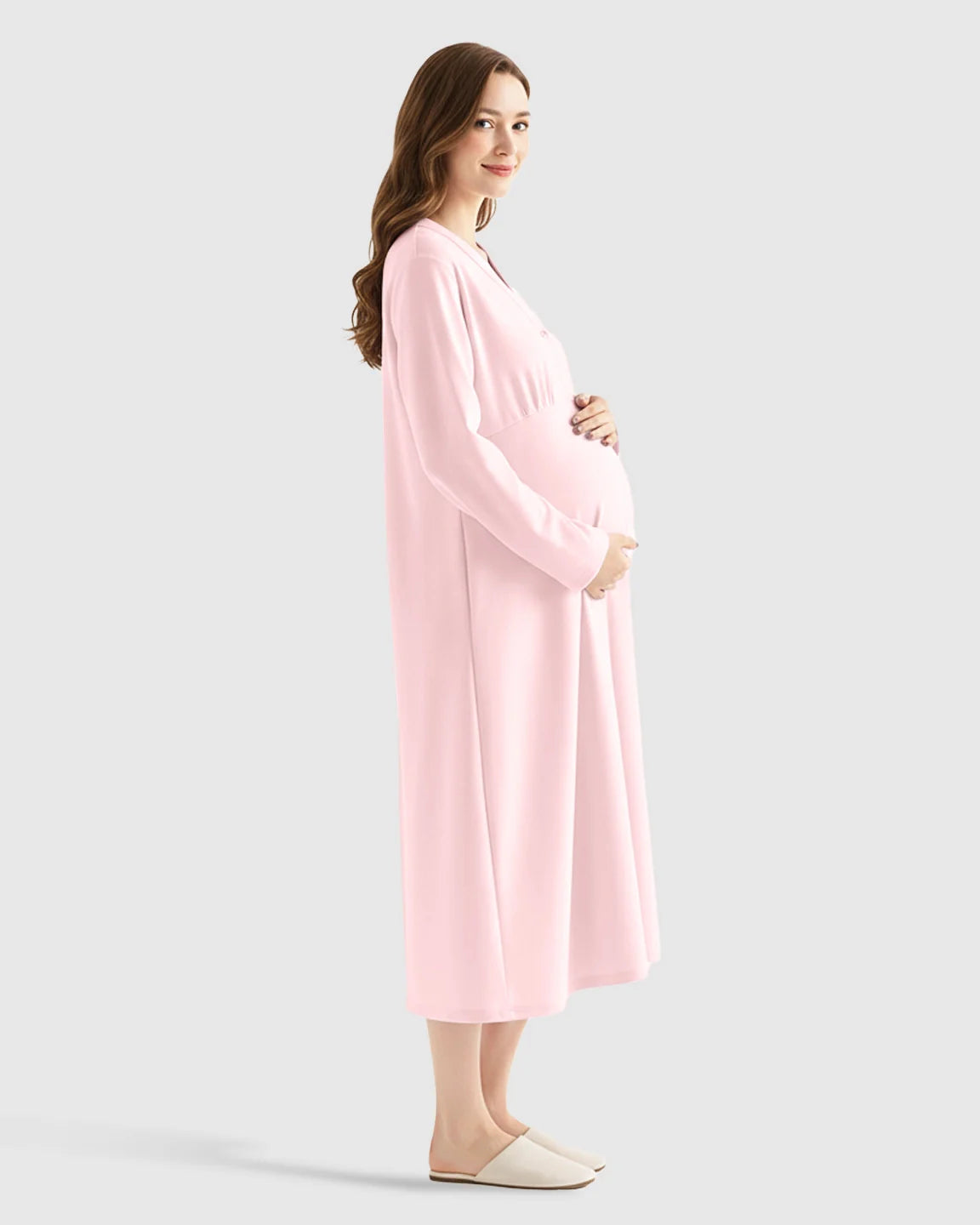 Bump Society – The Nursing Collection: Button Front Babydoll Nursing Dress