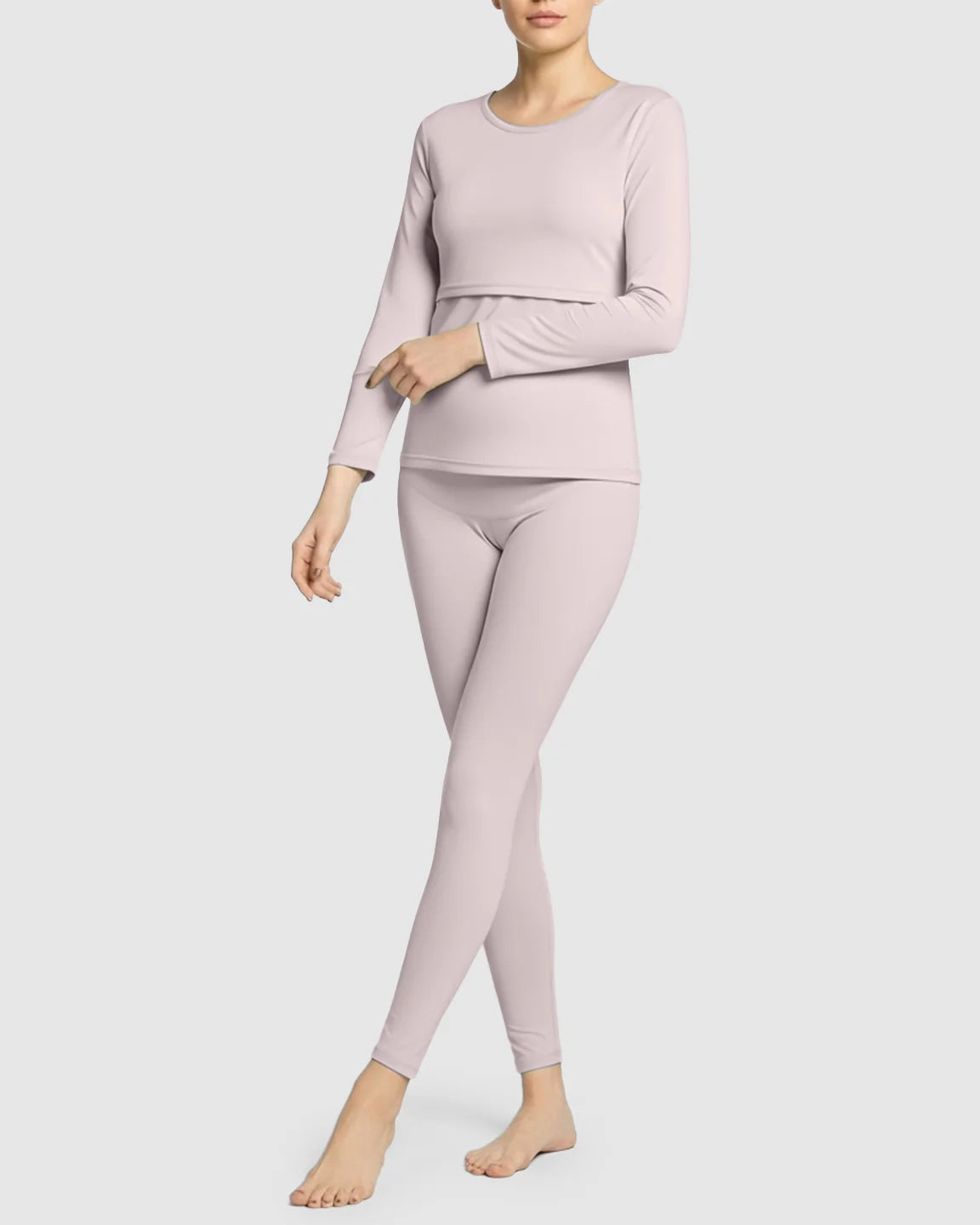 Bump Society – The Nursing Collection: Thick Cotton Nursing Maternity Pajama Set