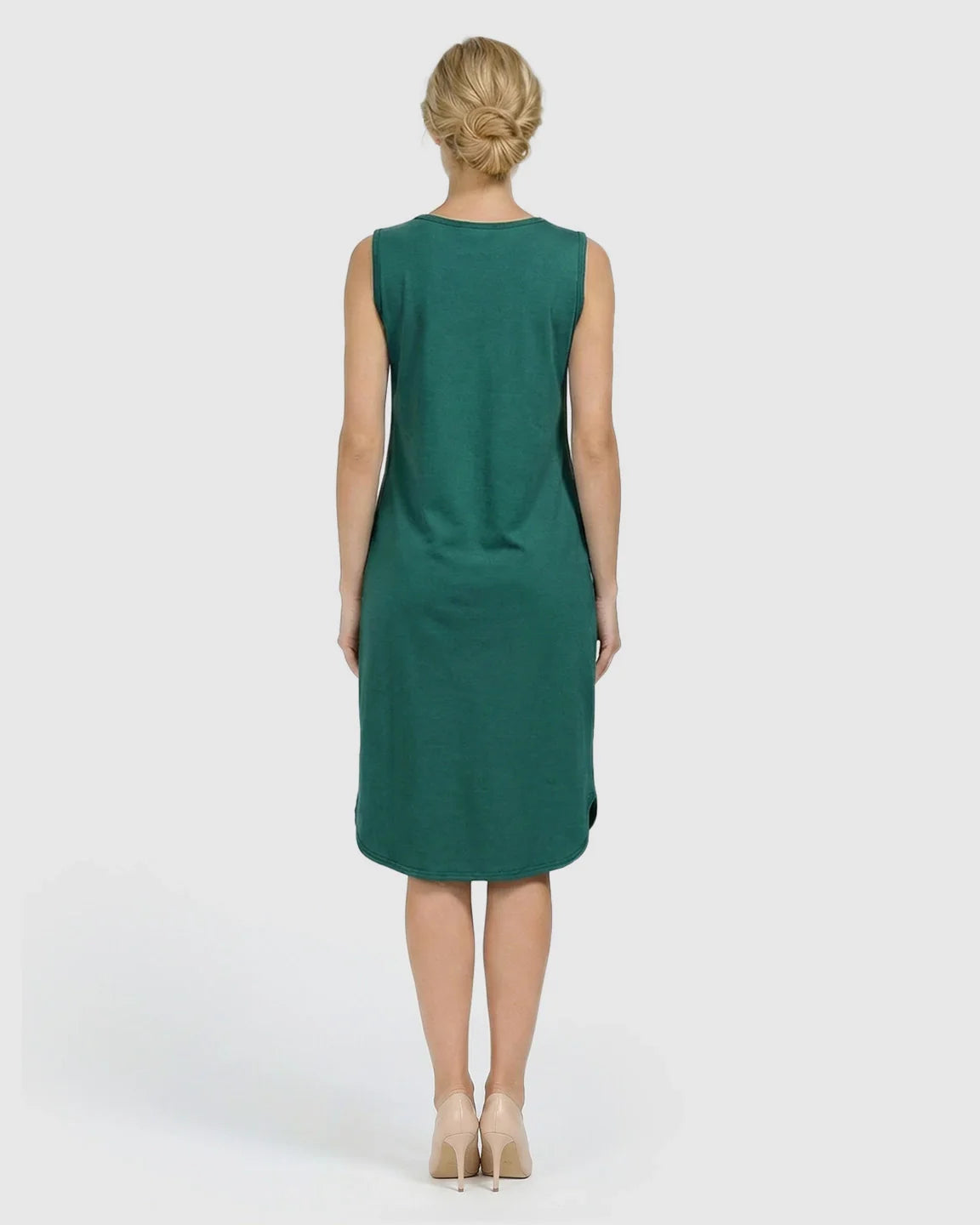 Bump Society – The Nursing Collection: Sleeveless High-Waisted Maternity & Nursing Dress