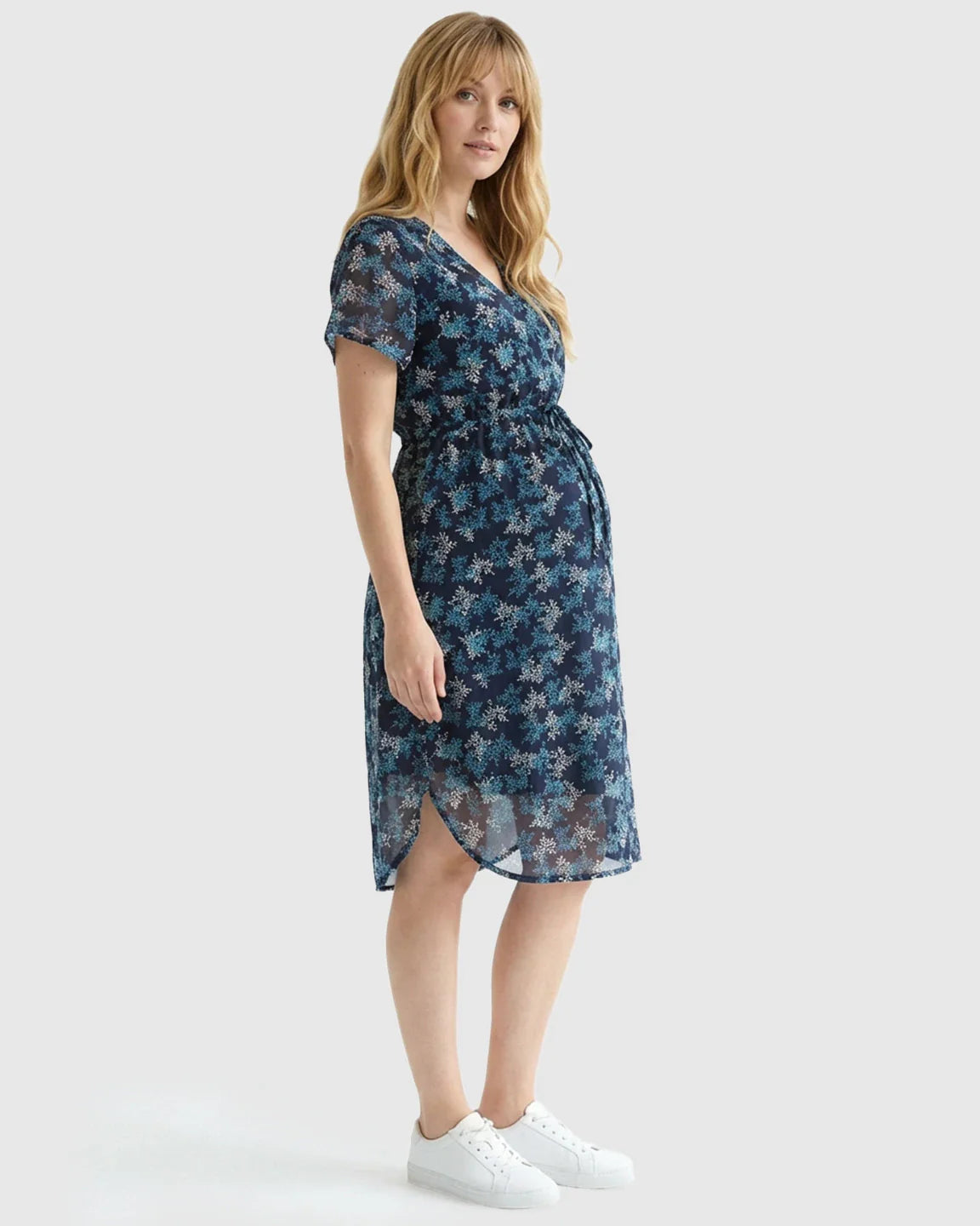 Bump Society – The Comfort Collection: V-Neck Fitted Modal Maternity Dress