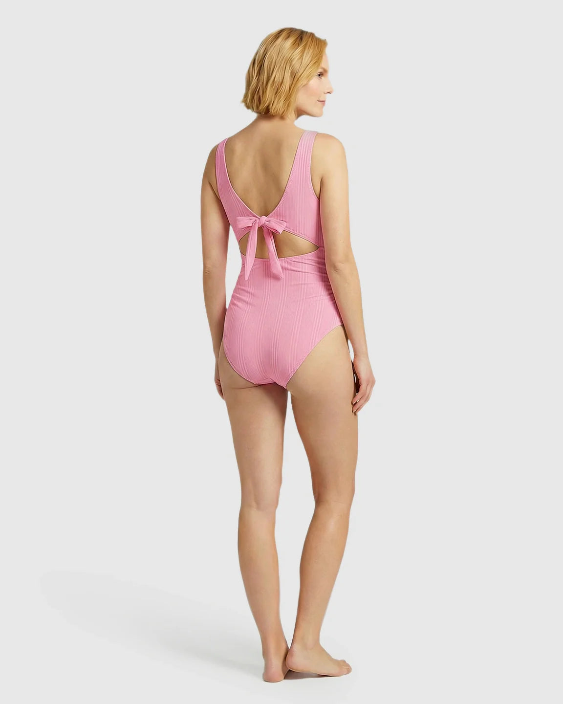 Bump Society – The Comfort Collection: Bow Tie-Back Cutout Maternity Swimsuit