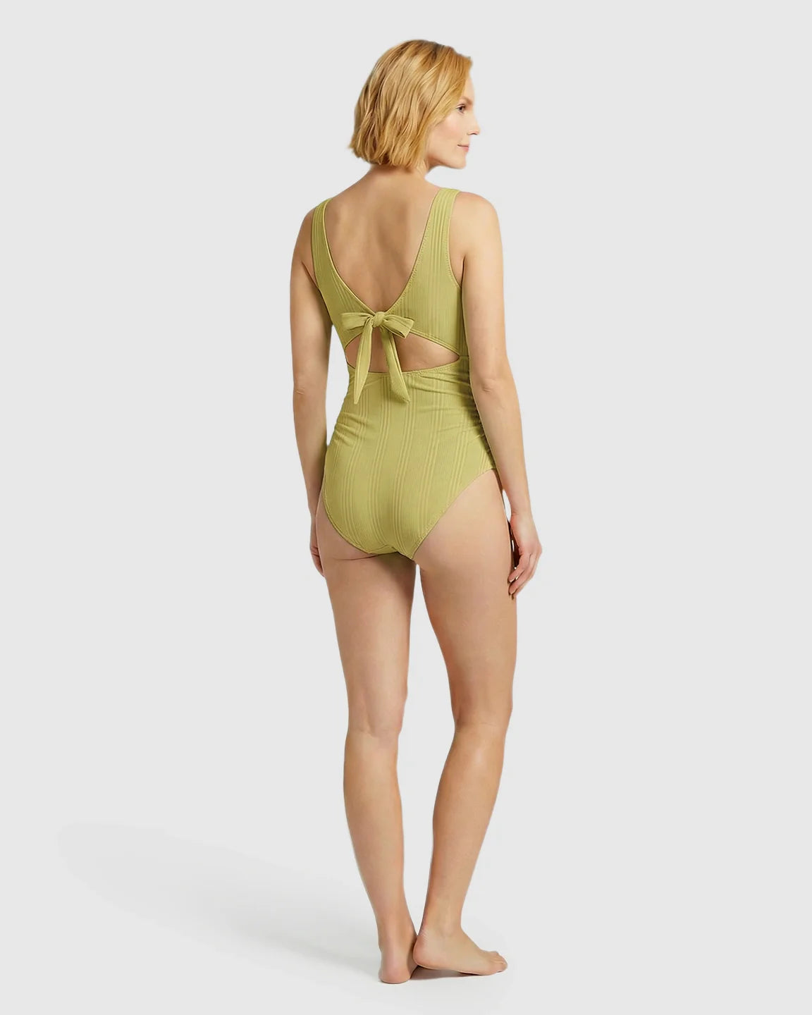 Bump Society – The Comfort Collection: Bow Tie-Back Cutout Maternity Swimsuit