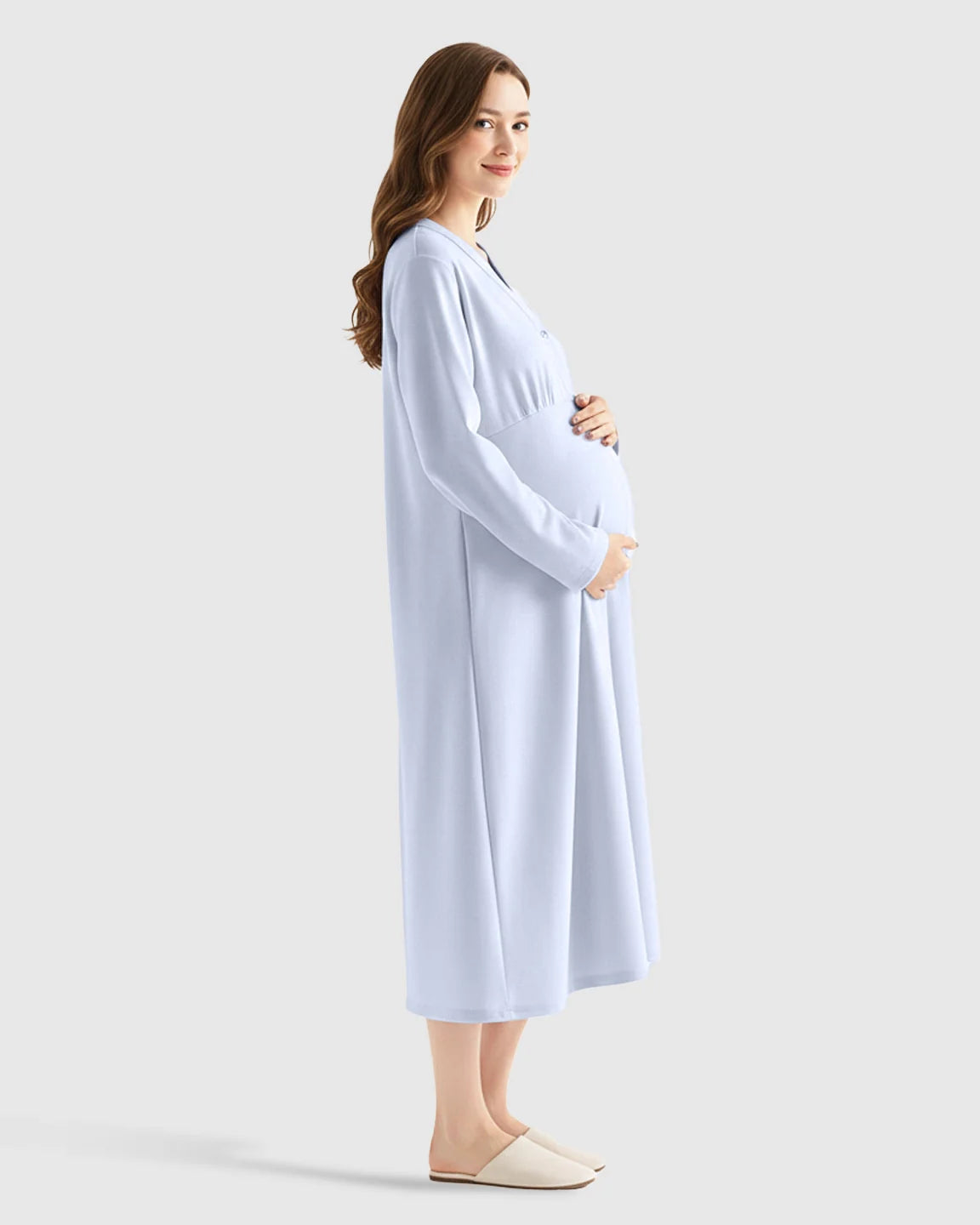 Bump Society – The Nursing Collection: Button Front Babydoll Nursing Dress