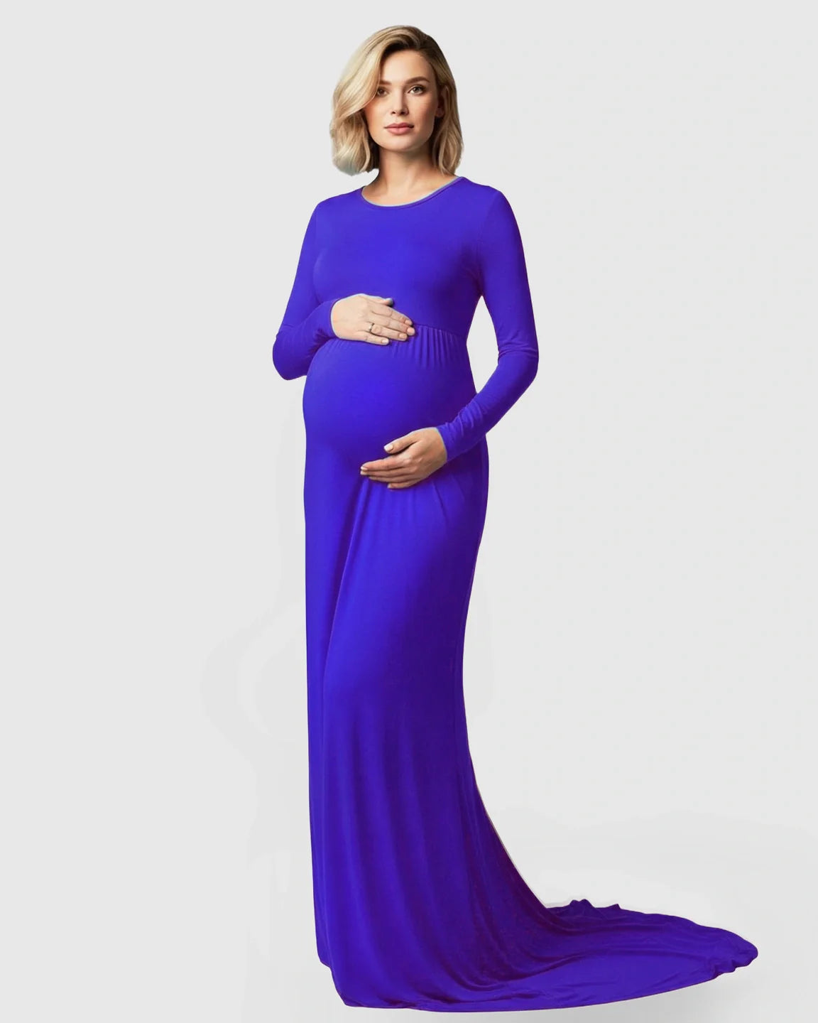Bump Society – The Comfort Collection: Empire Waist Fitted Maternity Photoshoot Dress