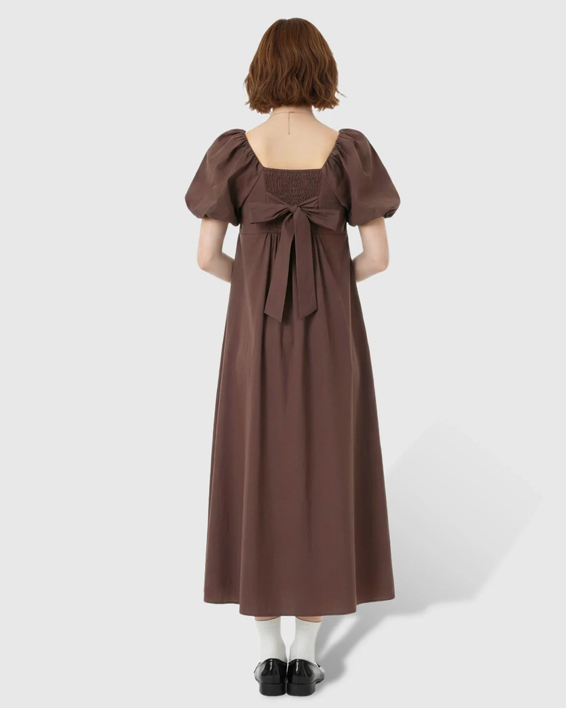 Bump Society – The Comfort Collection: Short Puff Sleeve Casual Maternity Maxi Dress