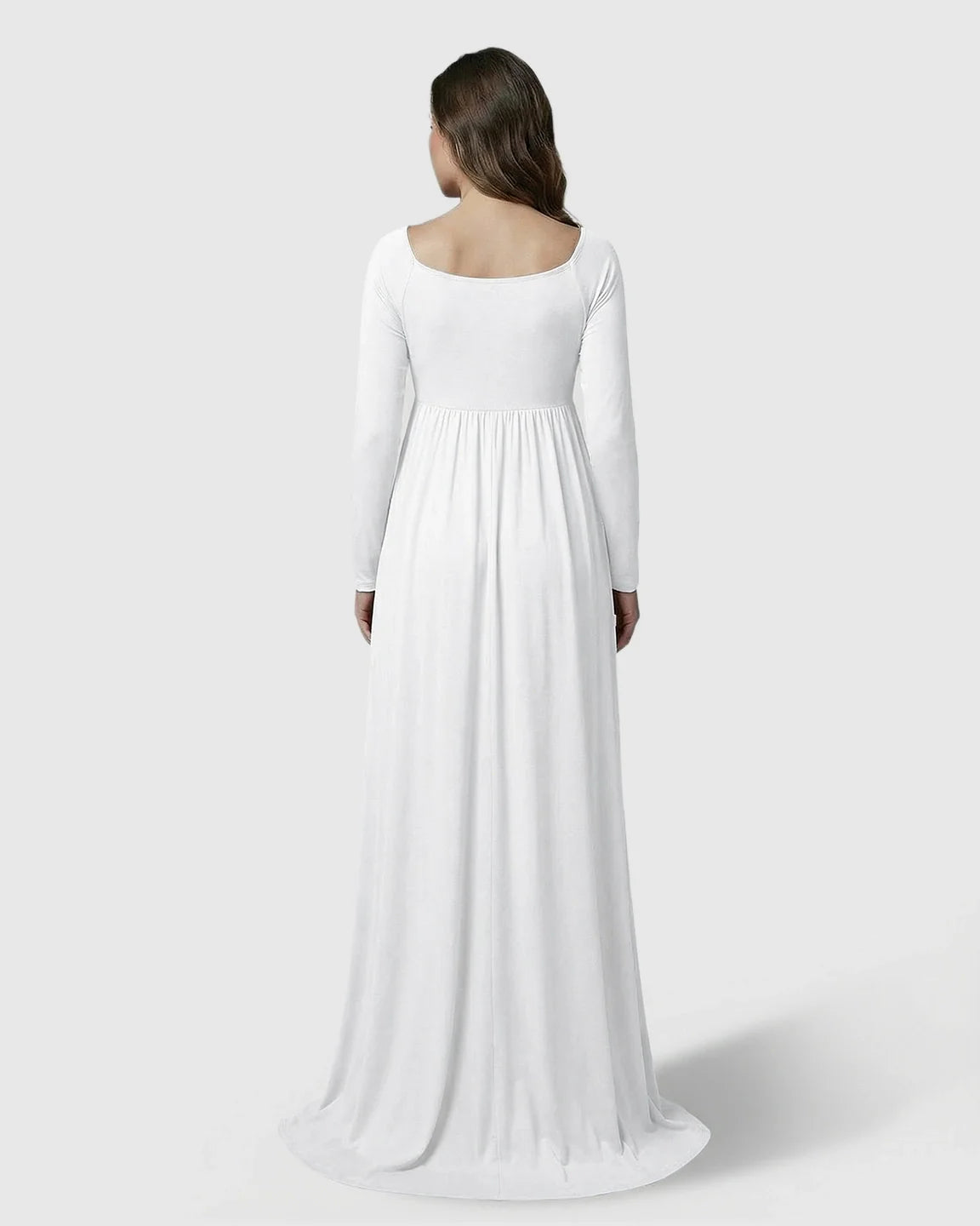 Bump Society – The Comfort Collection: Long-Sleeve Full Train Maternity Maxi Dress