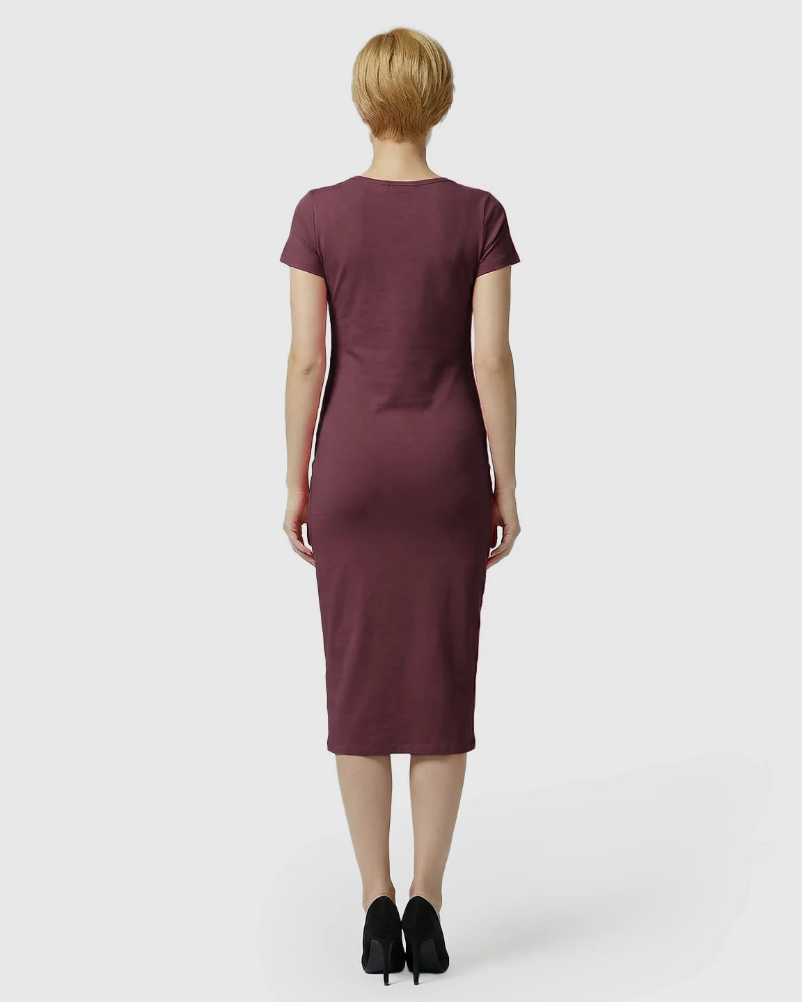 Bump Society – The Nursing Collection: Lift-Up Nursing Access Pencil Skirt Maternity Midi Dress