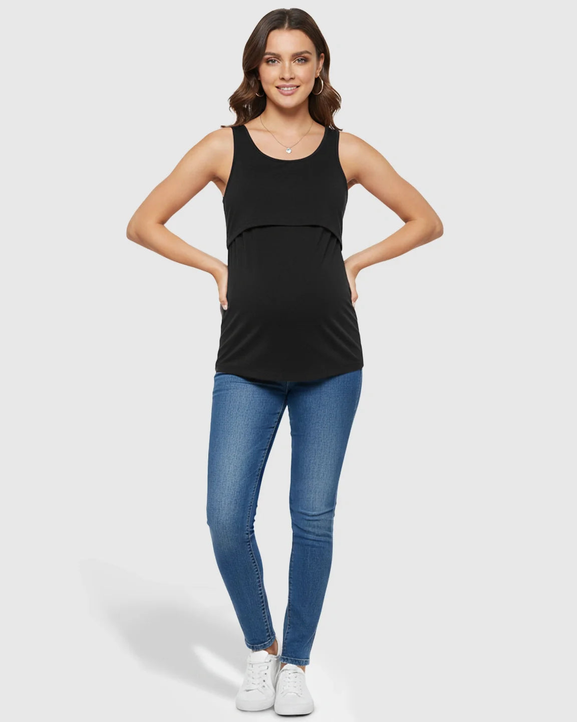 Bump Society – The Nursing Collection: Pull-Up Nursing Access Loose Fit Tank Top