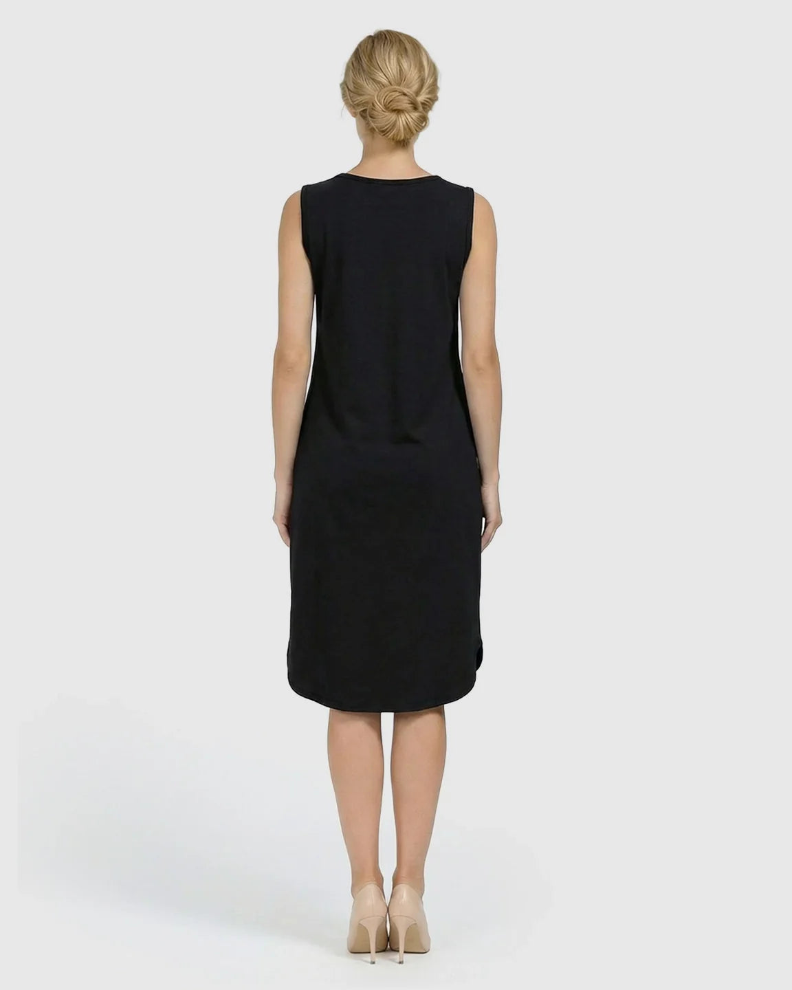 Bump Society – The Nursing Collection: Sleeveless High-Waisted Maternity & Nursing Dress