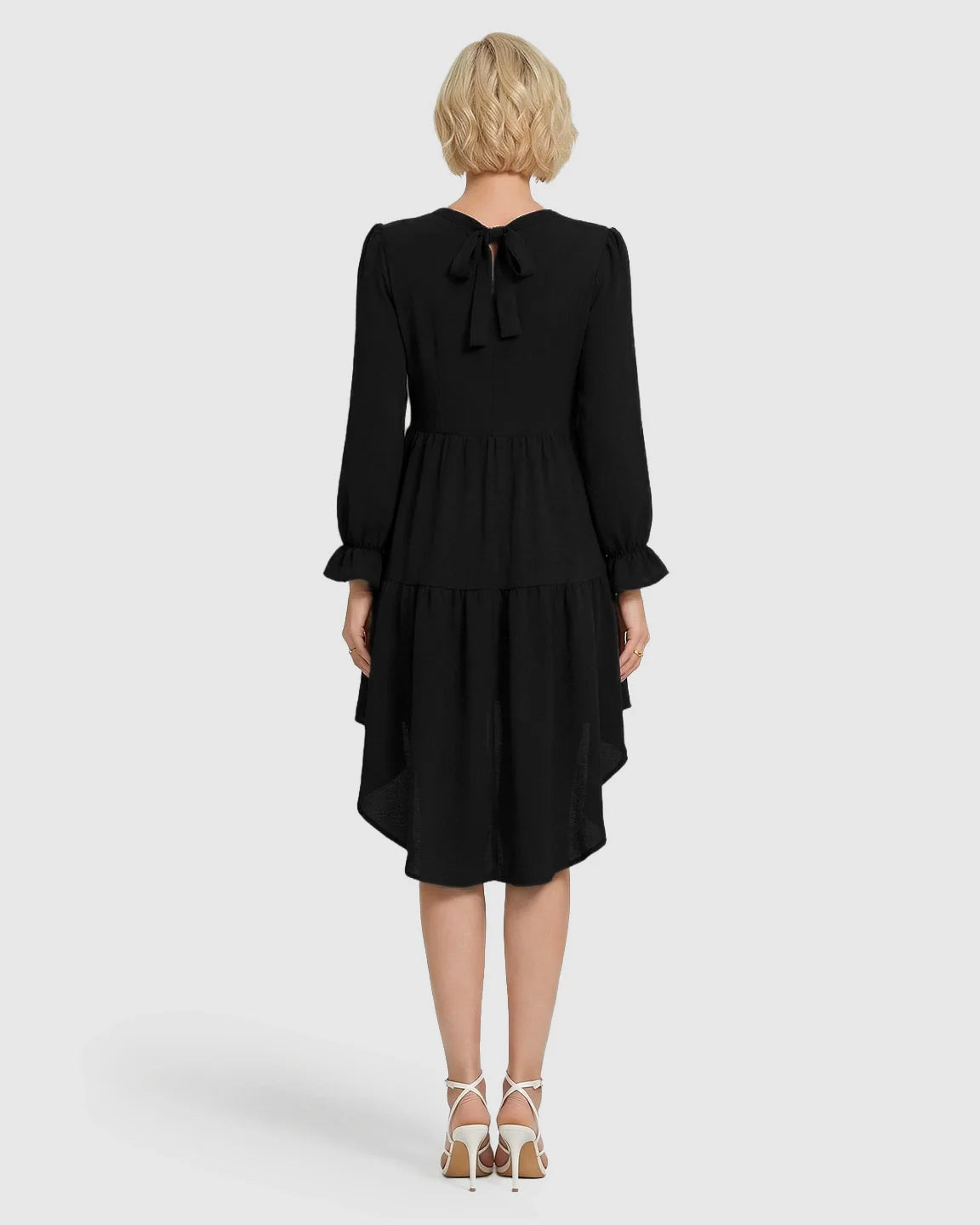 Bump Society – The Comfort Collection: Tie Back Fishtail Hem Maternity Dress