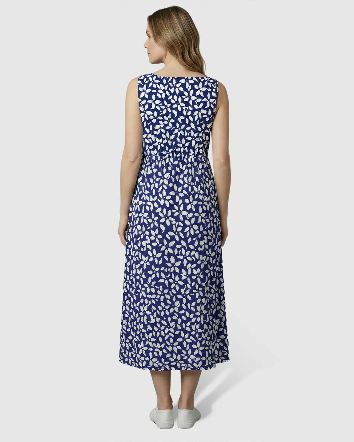 Bump Society – The Comfort Collection: Pockets V-Neck A-Line Maternity Midi Dress