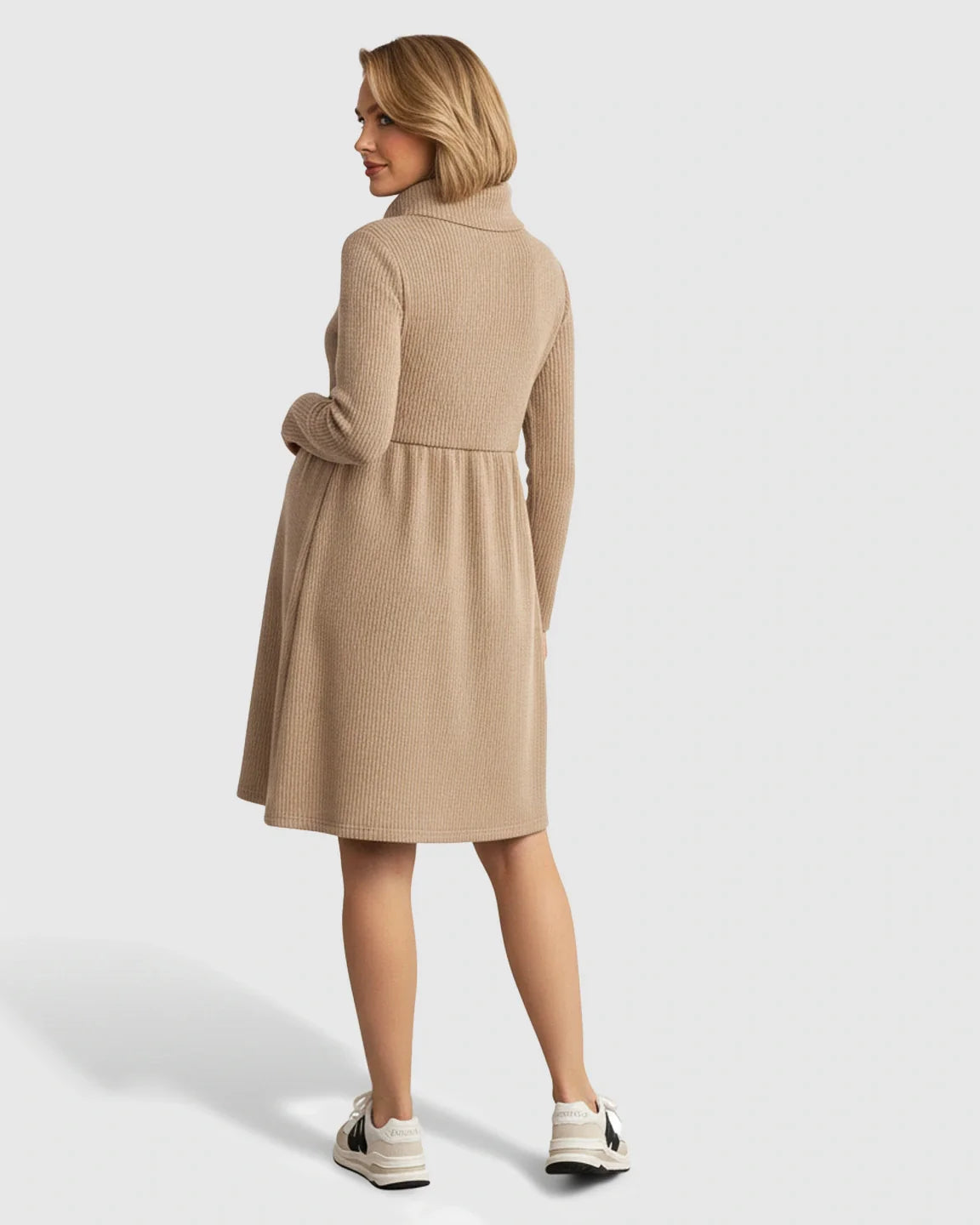 Bump Society – The Nursing Collection: High Neck Everyday Style Maternity Nursing Dress