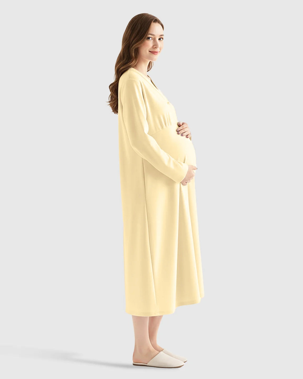 Bump Society – The Nursing Collection: Button Front Babydoll Nursing Dress