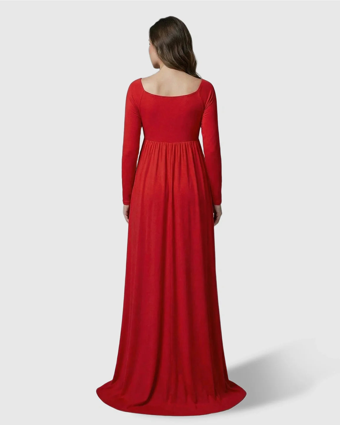 Bump Society – The Comfort Collection: Long-Sleeve Full Train Maternity Maxi Dress