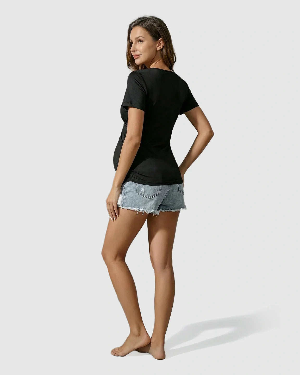 Bump Society – The Comfort Collection: Crossover Waist Bodycon Maternity Top