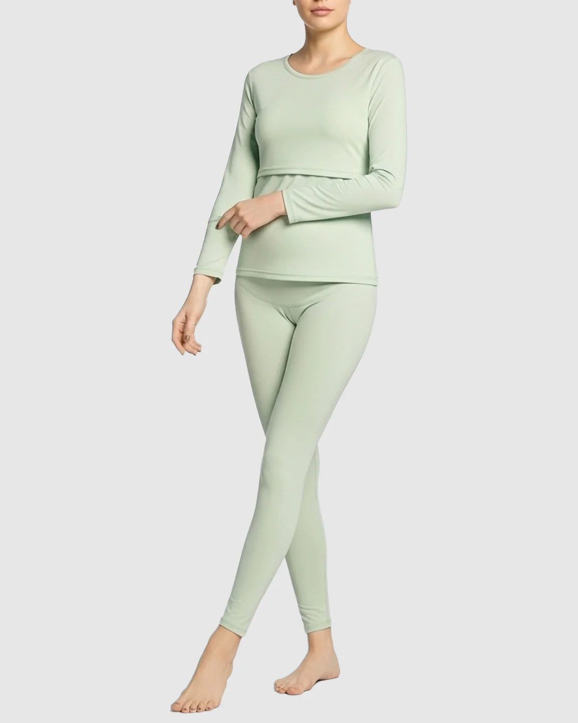 Bump Society – The Nursing Collection: Thick Cotton Nursing Maternity Pajama Set