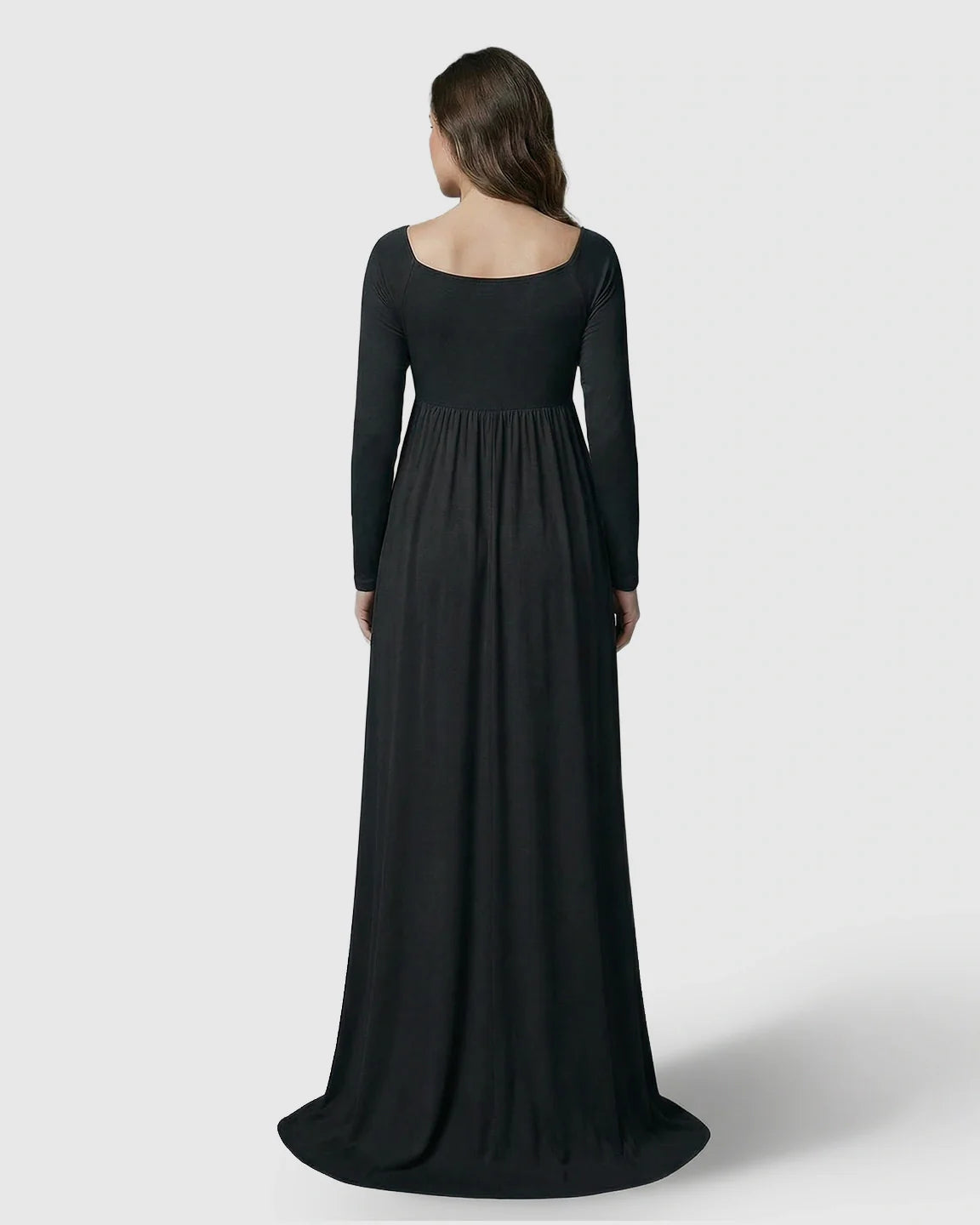 Bump Society – The Comfort Collection: Long-Sleeve Full Train Maternity Maxi Dress