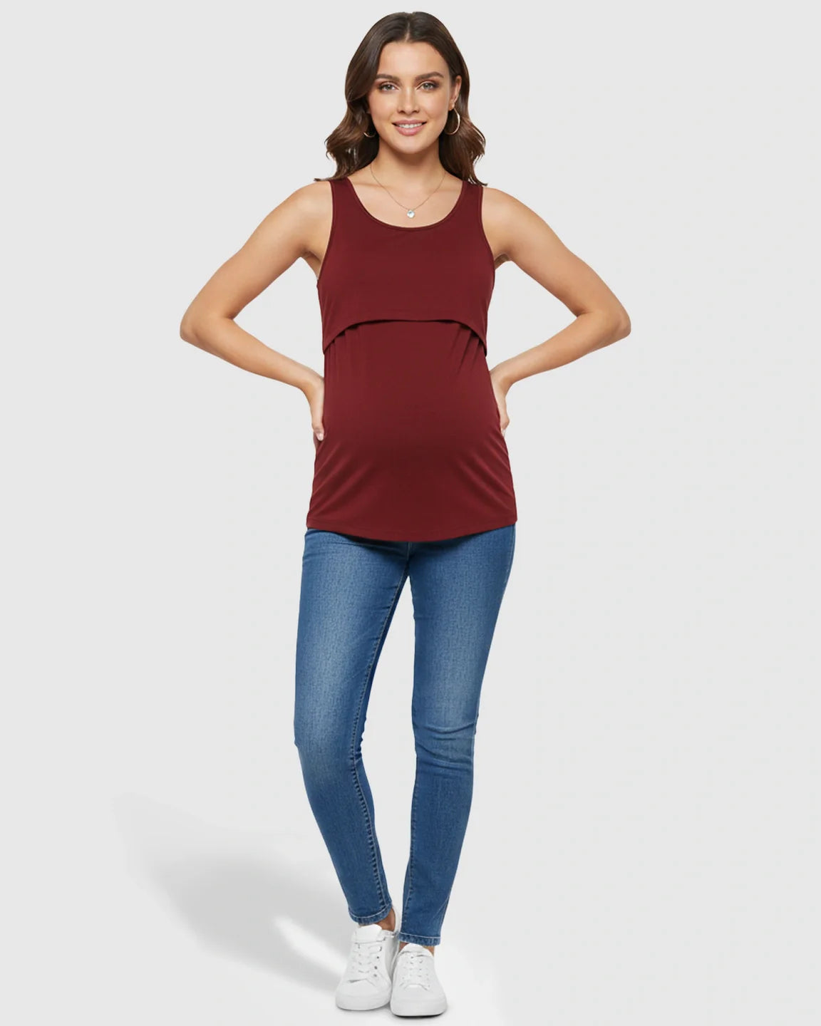 Bump Society – The Nursing Collection: Pull-Up Nursing Access Loose Fit Tank Top