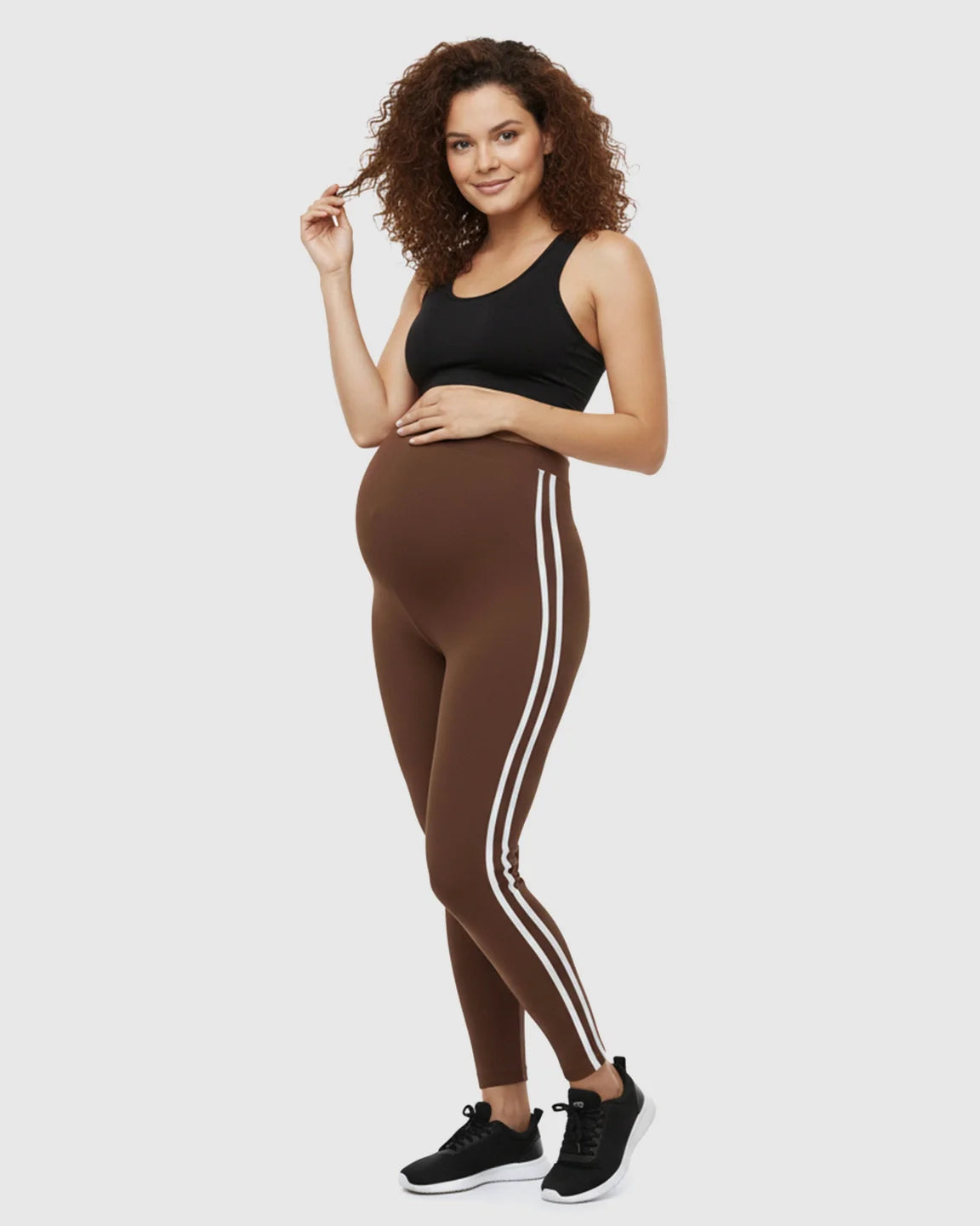 Bump Society – The Comfort Collection: Side Striped Sporty Maternity Leggings