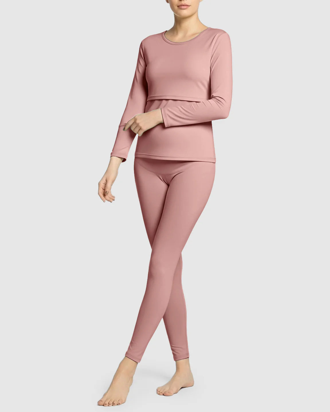 Bump Society – The Nursing Collection: Thick Cotton Nursing Maternity Pajama Set