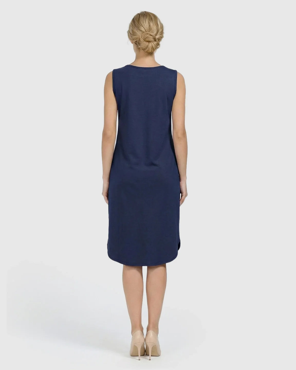 Bump Society – The Nursing Collection: Sleeveless High-Waisted Maternity & Nursing Dress