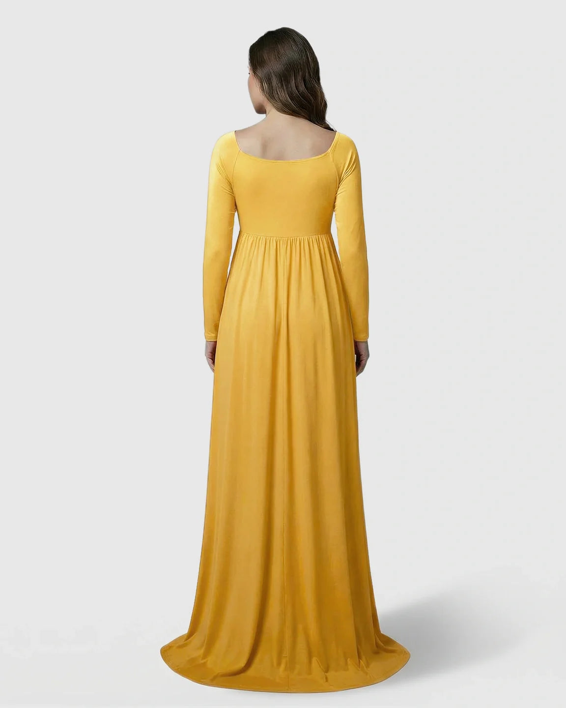 Bump Society – The Comfort Collection: Long-Sleeve Full Train Maternity Maxi Dress