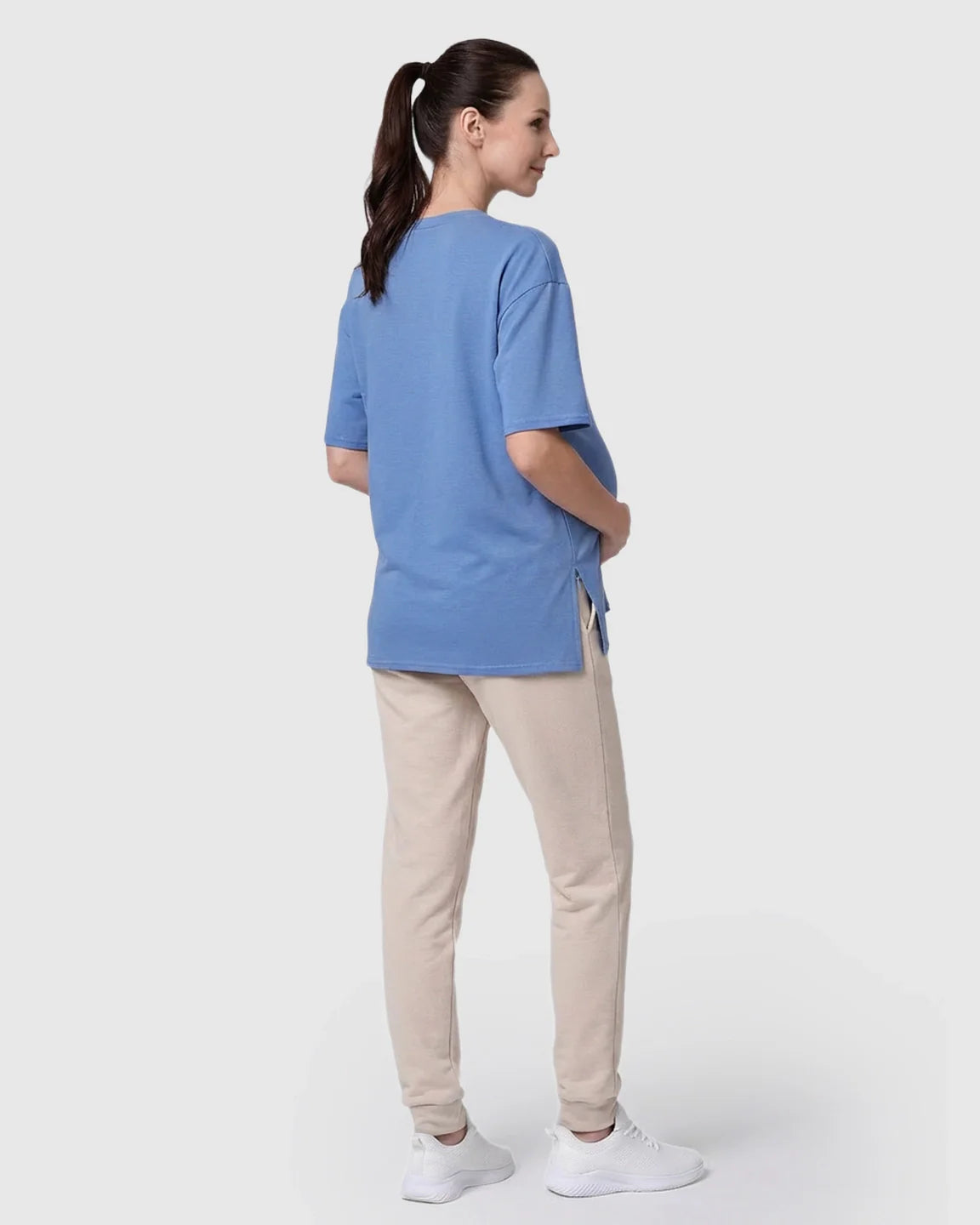 Bump Society – The Nursing Collection: Zipper Slits Casual Maternity Nursing T Shirt