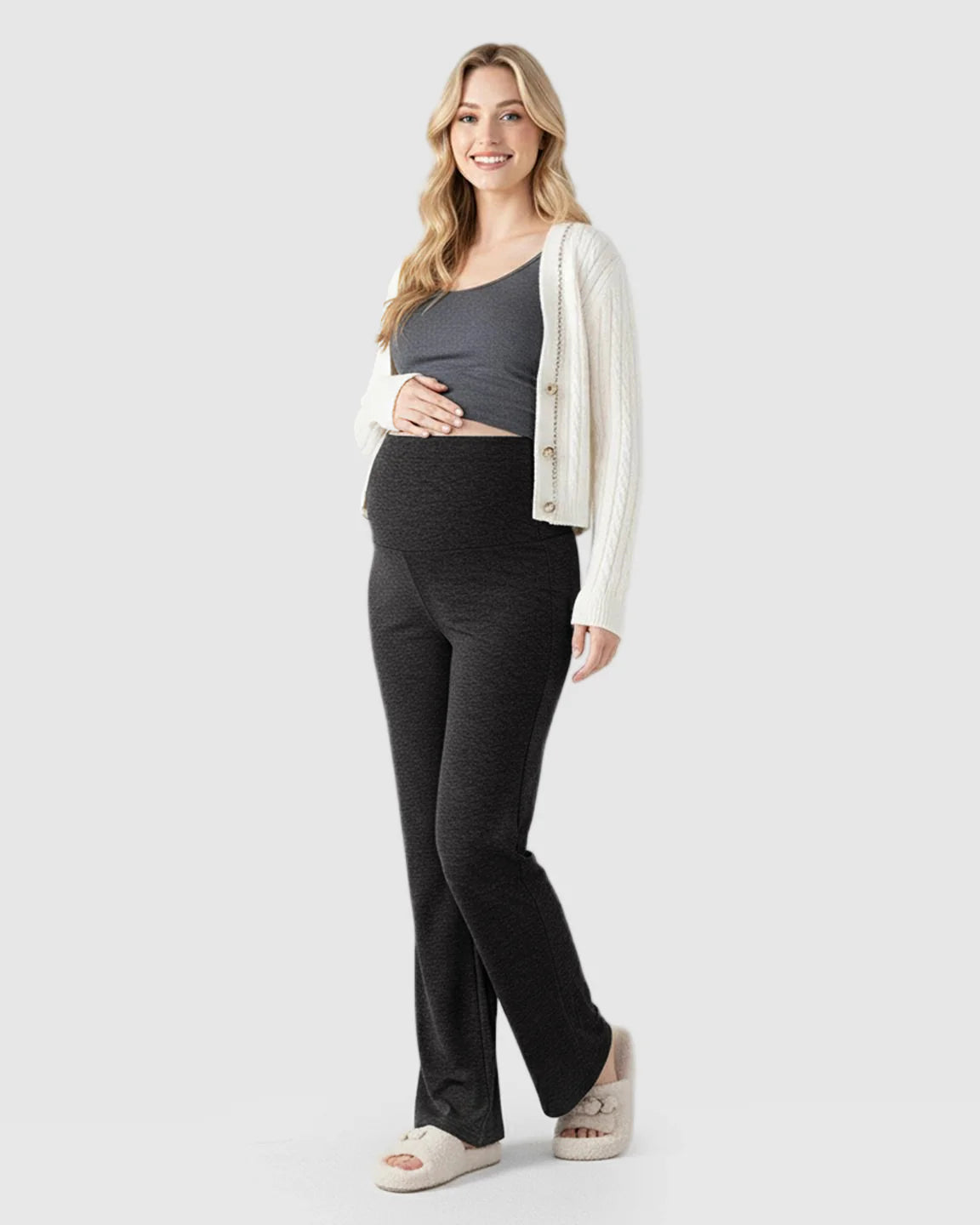 Bump Society – The Support Collection: Wide-Leg Flowy Support Maternity Pants