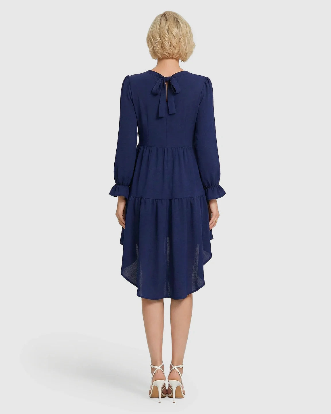Bump Society – The Comfort Collection: Tie Back Fishtail Hem Maternity Dress