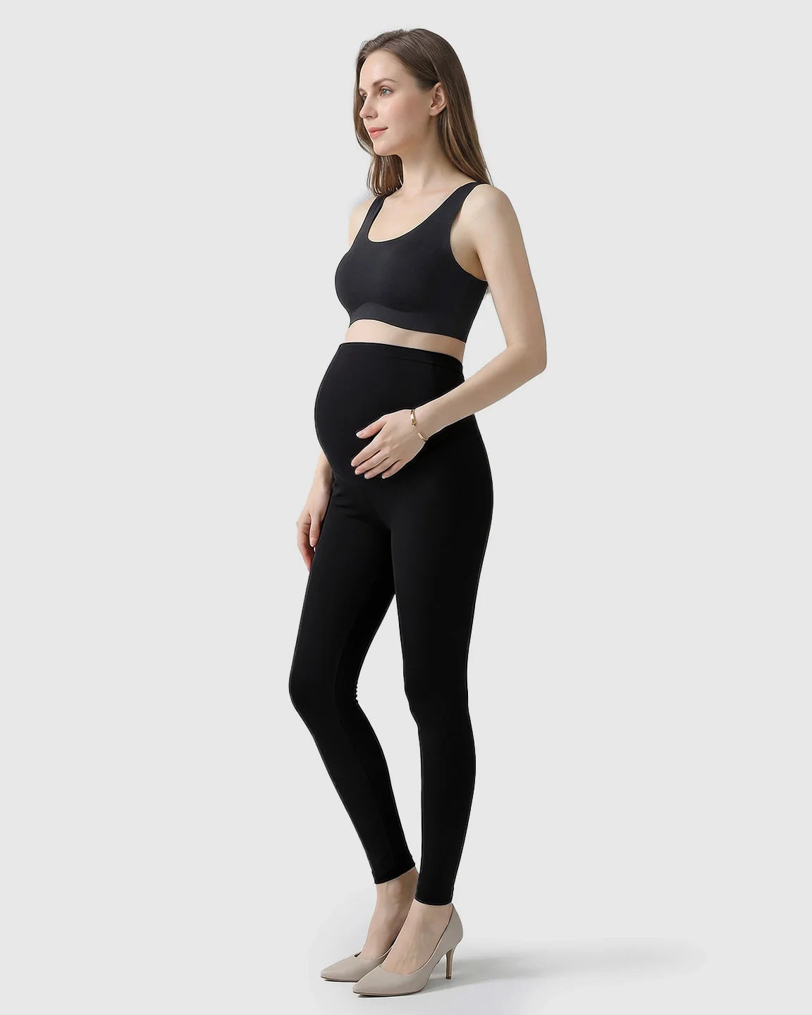 Bump Society – The Support Collection: High-Waist Belly Support Maternity Leggings