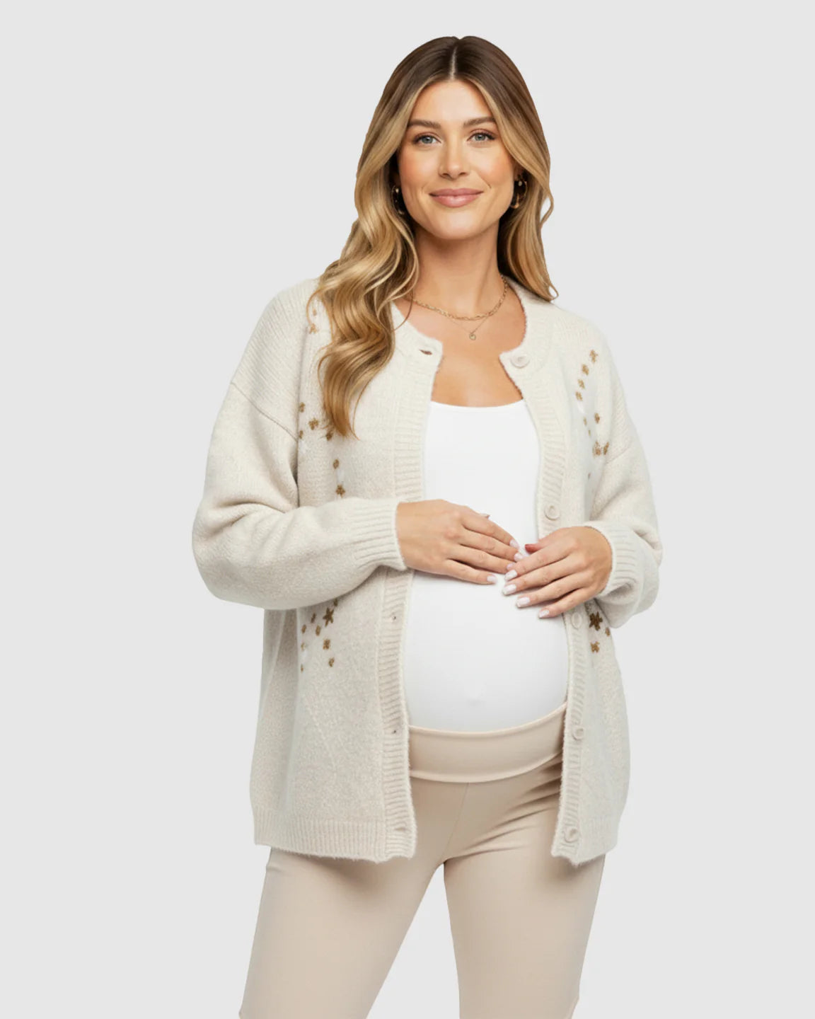 Bump Society – The Comfort Collection: Soft Knit Single Breasted Maternity Top