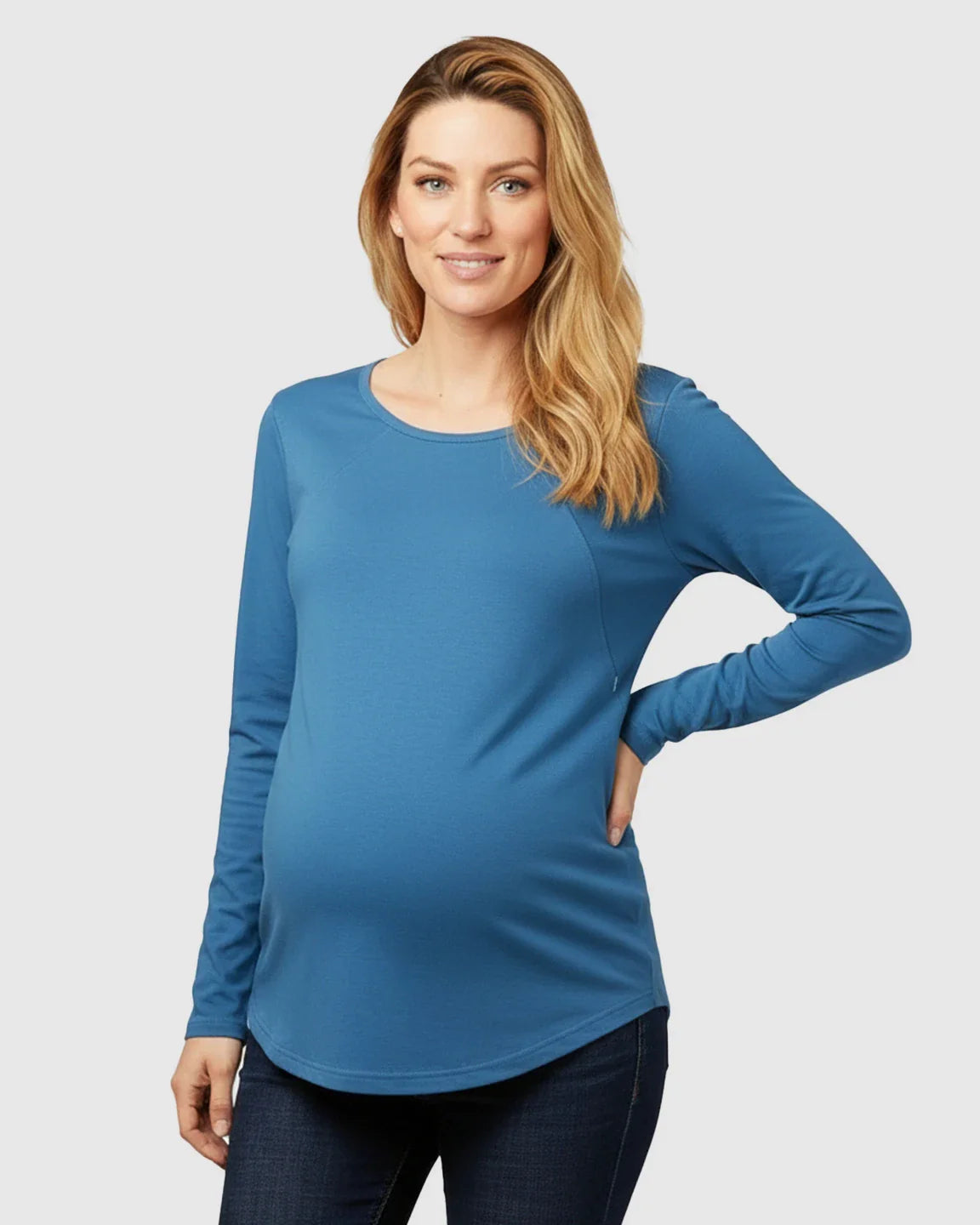 The Nursing Collection: Side-Zip Nursing Access Everyday Maternity Top
