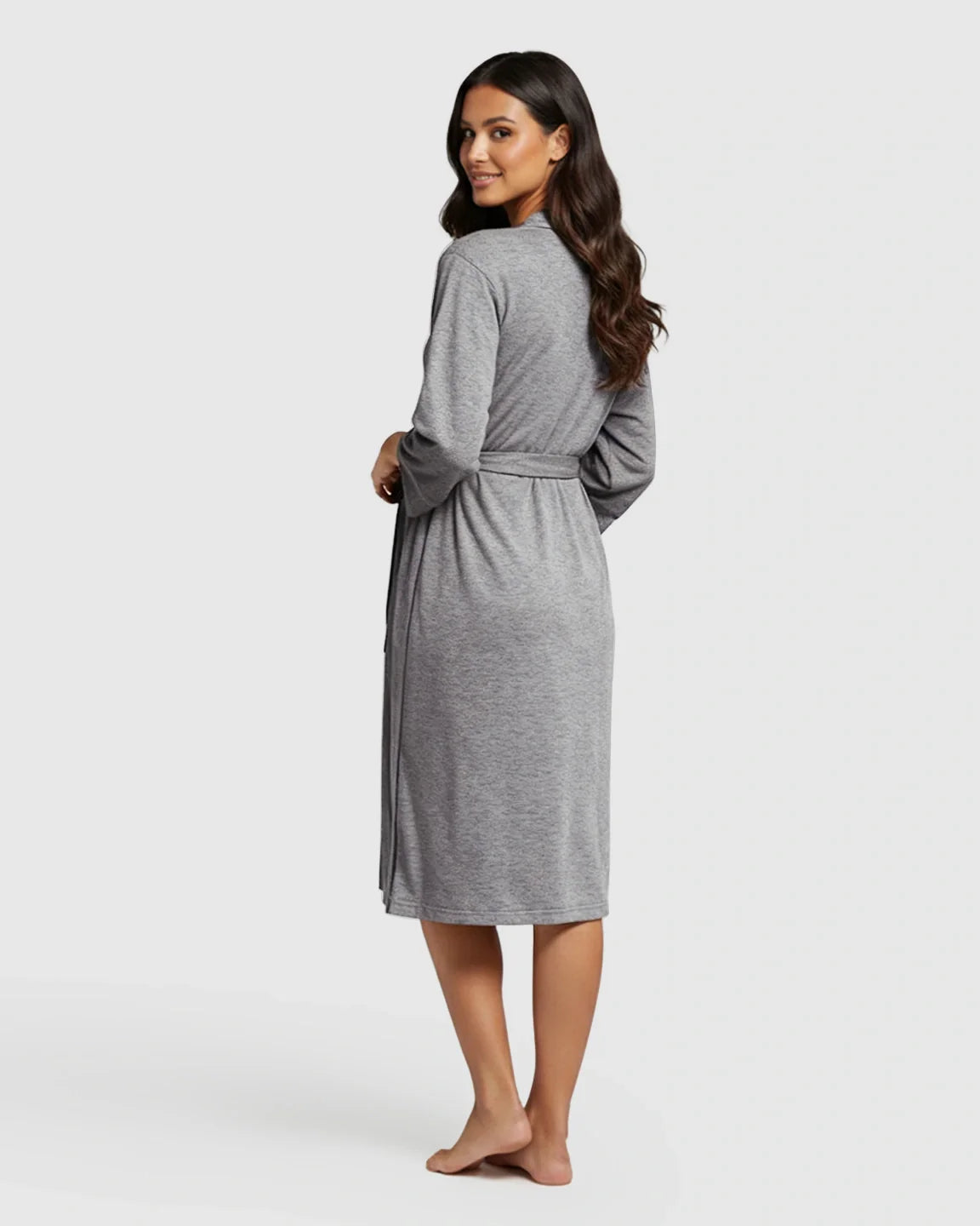 Bump Society – The Comfort Collection: Soft Knit Mid Length Sleeves Maternity Postpartum Robe