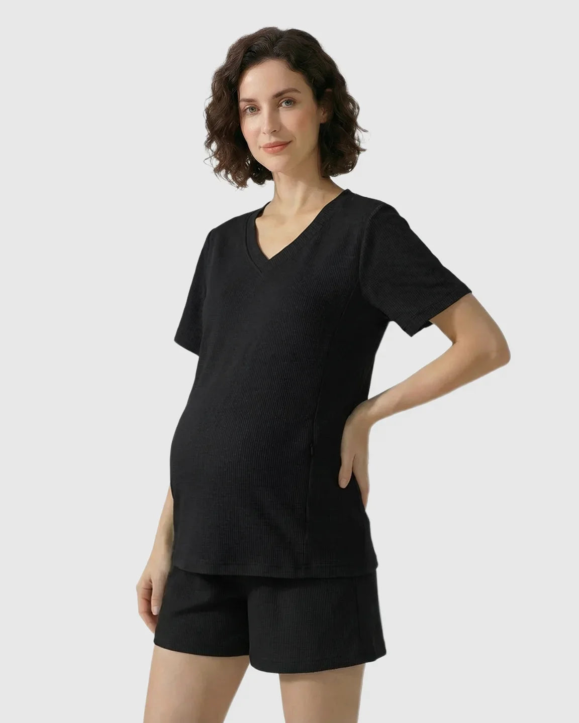 Bump Society – The Nursing Collection: Discreet-Zip Relaxed Nursing & Maternity Lounge Set