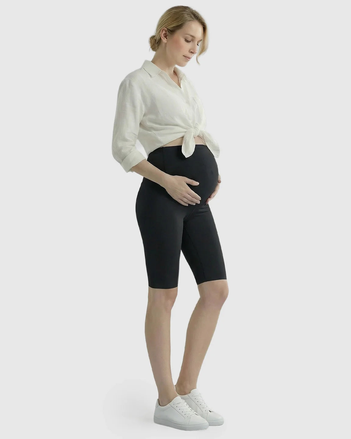 Bump Society – The Comfort Collection: High-Waist Sculpting Maternity Shorts