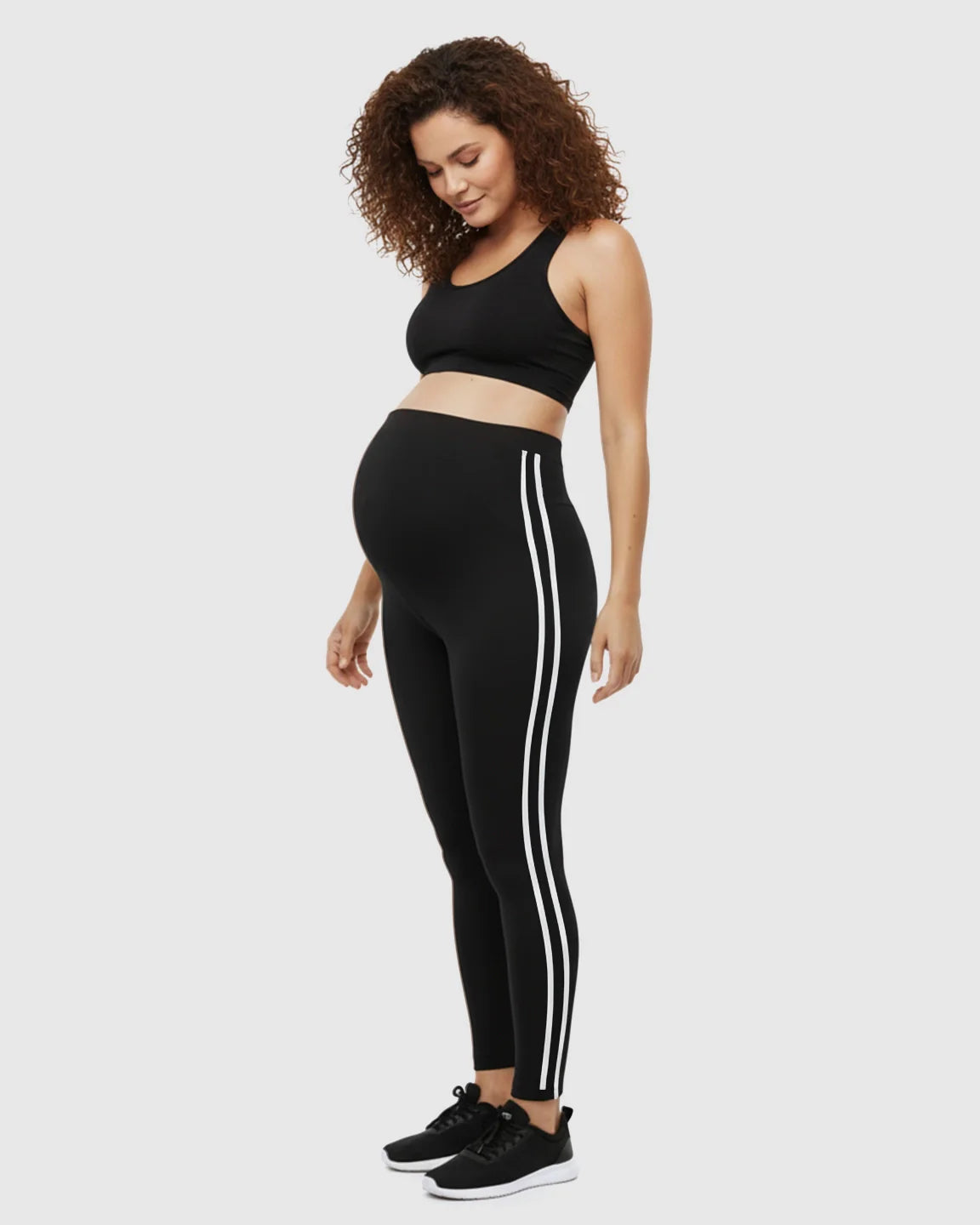 Bump Society – The Comfort Collection: Side Striped Sporty Maternity Leggings