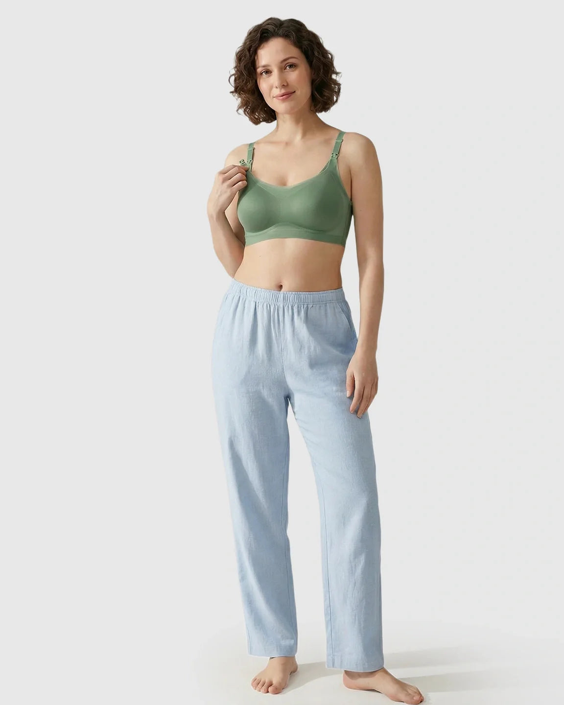 Bump Society – The Nursing Collection: Seamless Ice Silk Ultra-Thin Nursing Bra