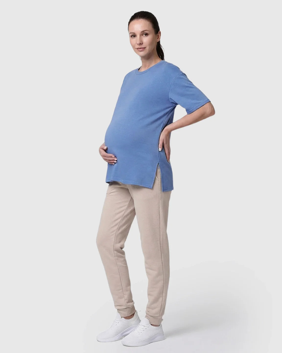 Bump Society – The Nursing Collection: Zipper Slits Casual Maternity Nursing T Shirt