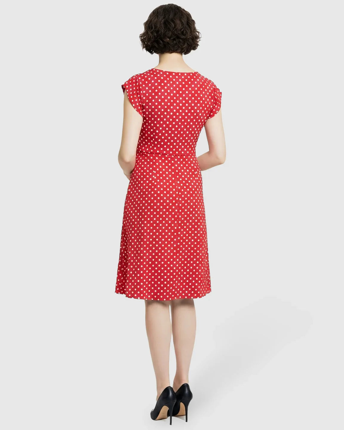 Bump Society – The Nursing Collection: Easy Nursing Access Polka Dot Maternity Dress