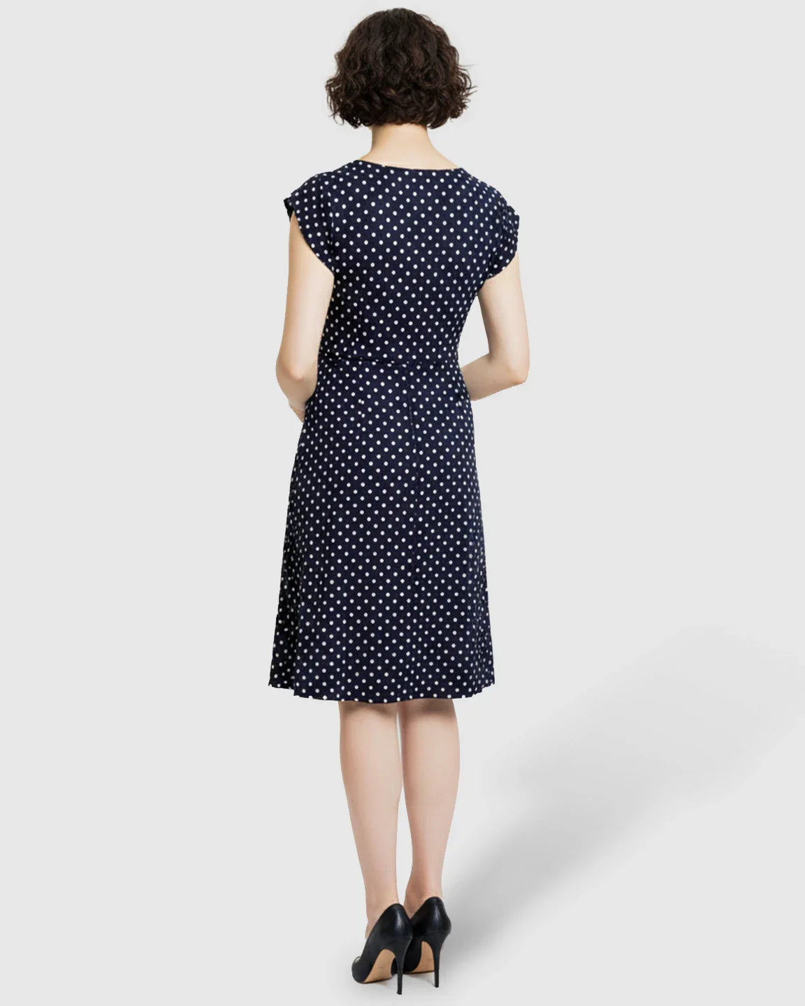 Bump Society – The Nursing Collection: Easy Nursing Access Polka Dot Maternity Dress