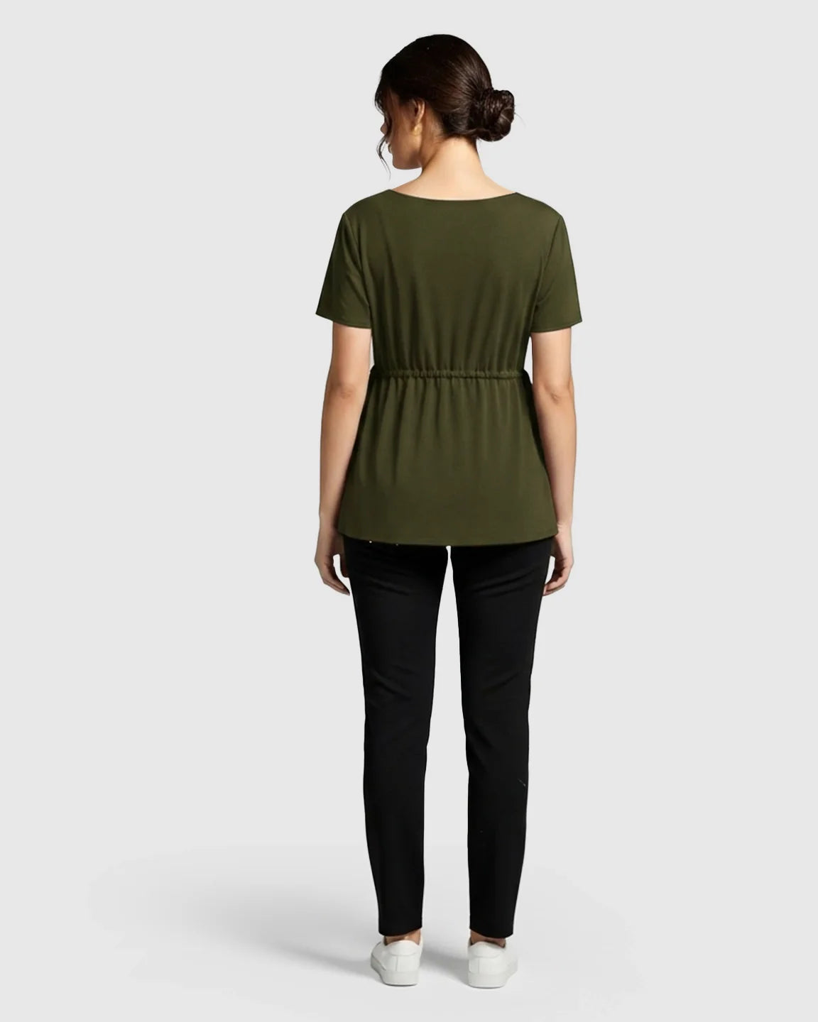 Bump Society – The Comfort Collection: Elastic-Waist Babydoll Maternity Top