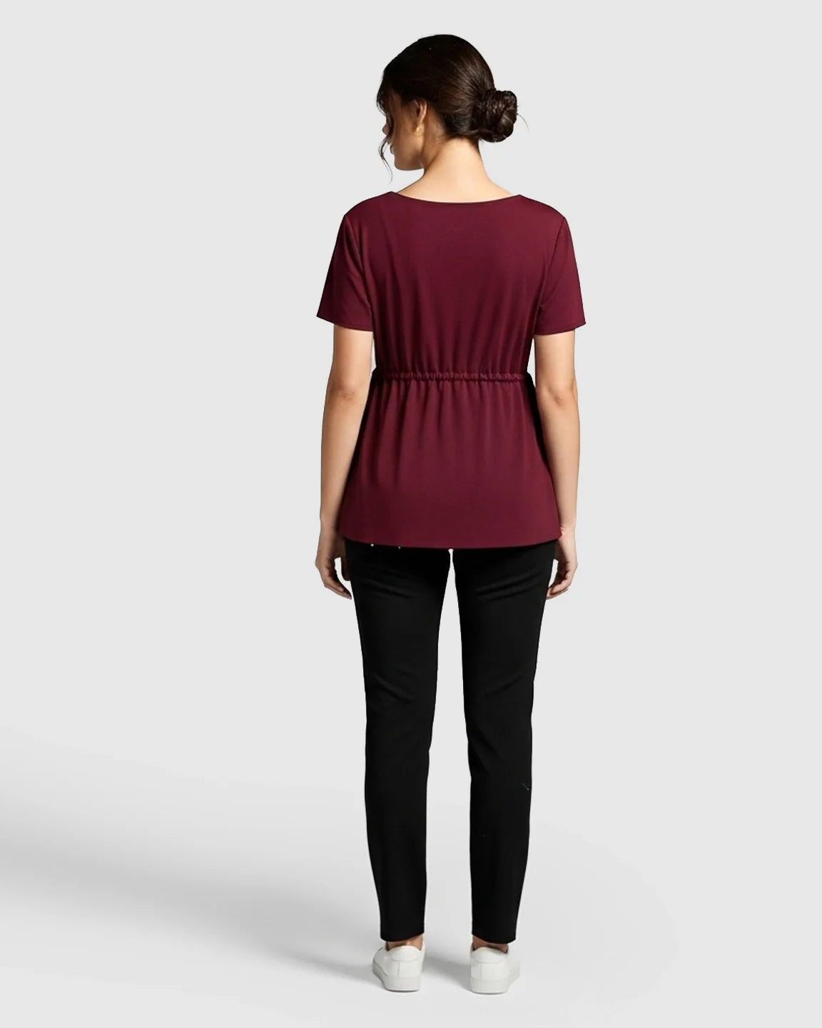 Bump Society – The Comfort Collection: Elastic-Waist Babydoll Maternity Top