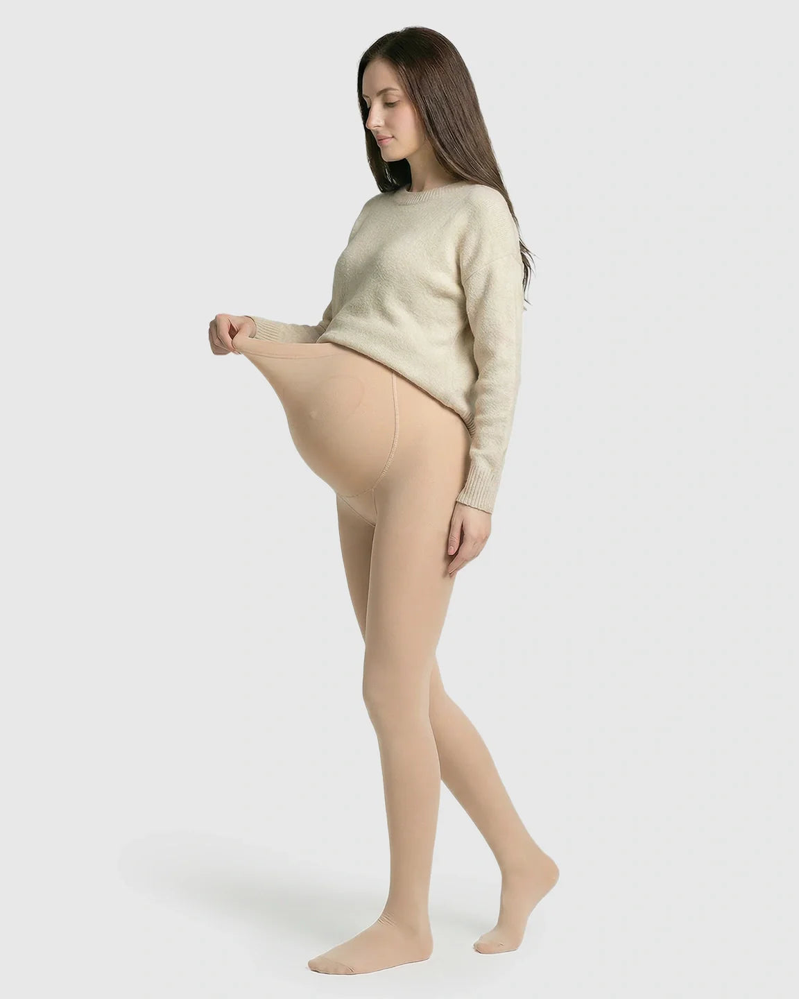 Bump Society – The Support Collection: High-Waist Belly Support Footless Design Maternity Leggings